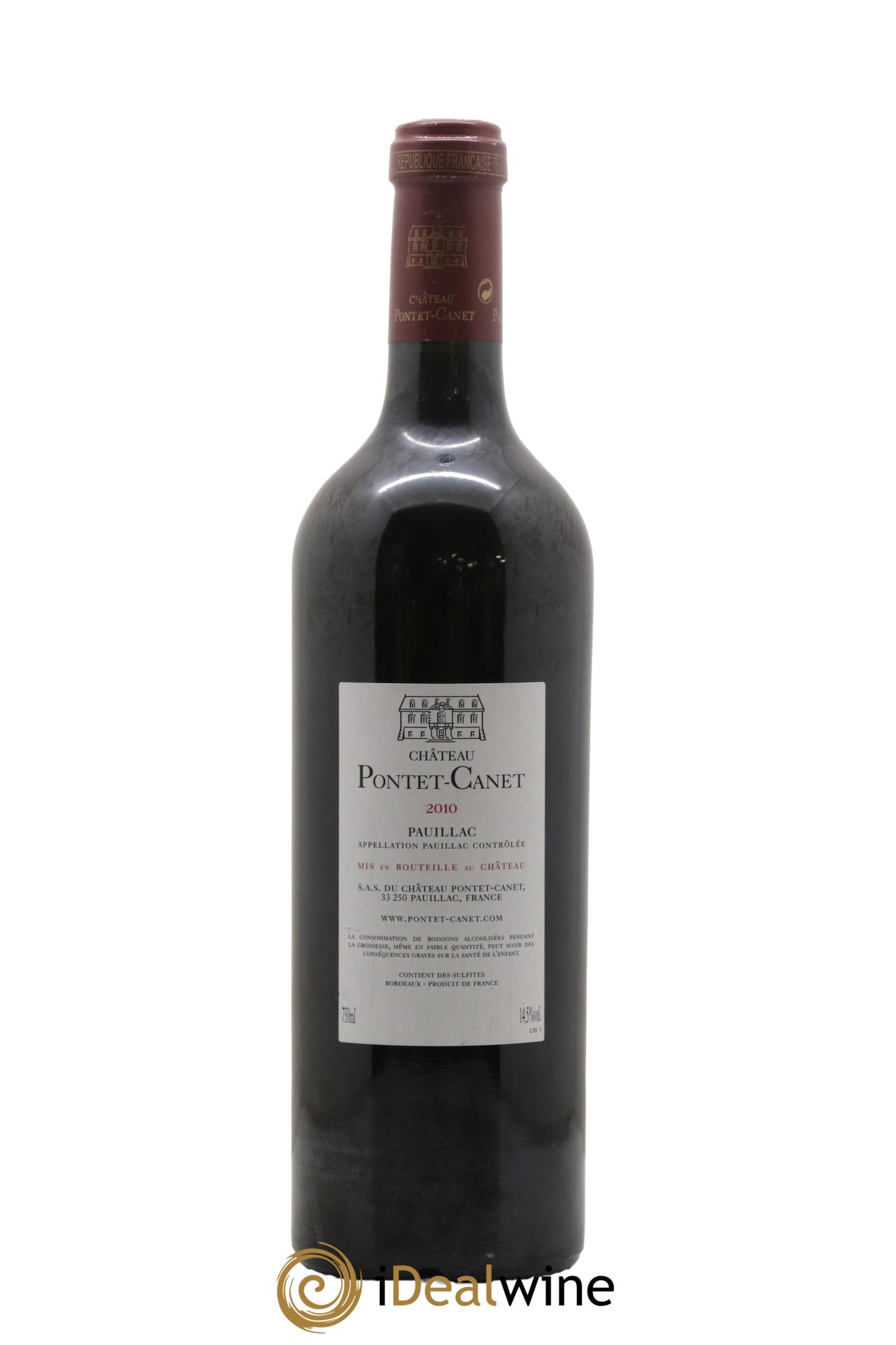Château Pontet Canet 5ème Grand Cru Classé 2010 - Lot de 1 bouteille - 1
