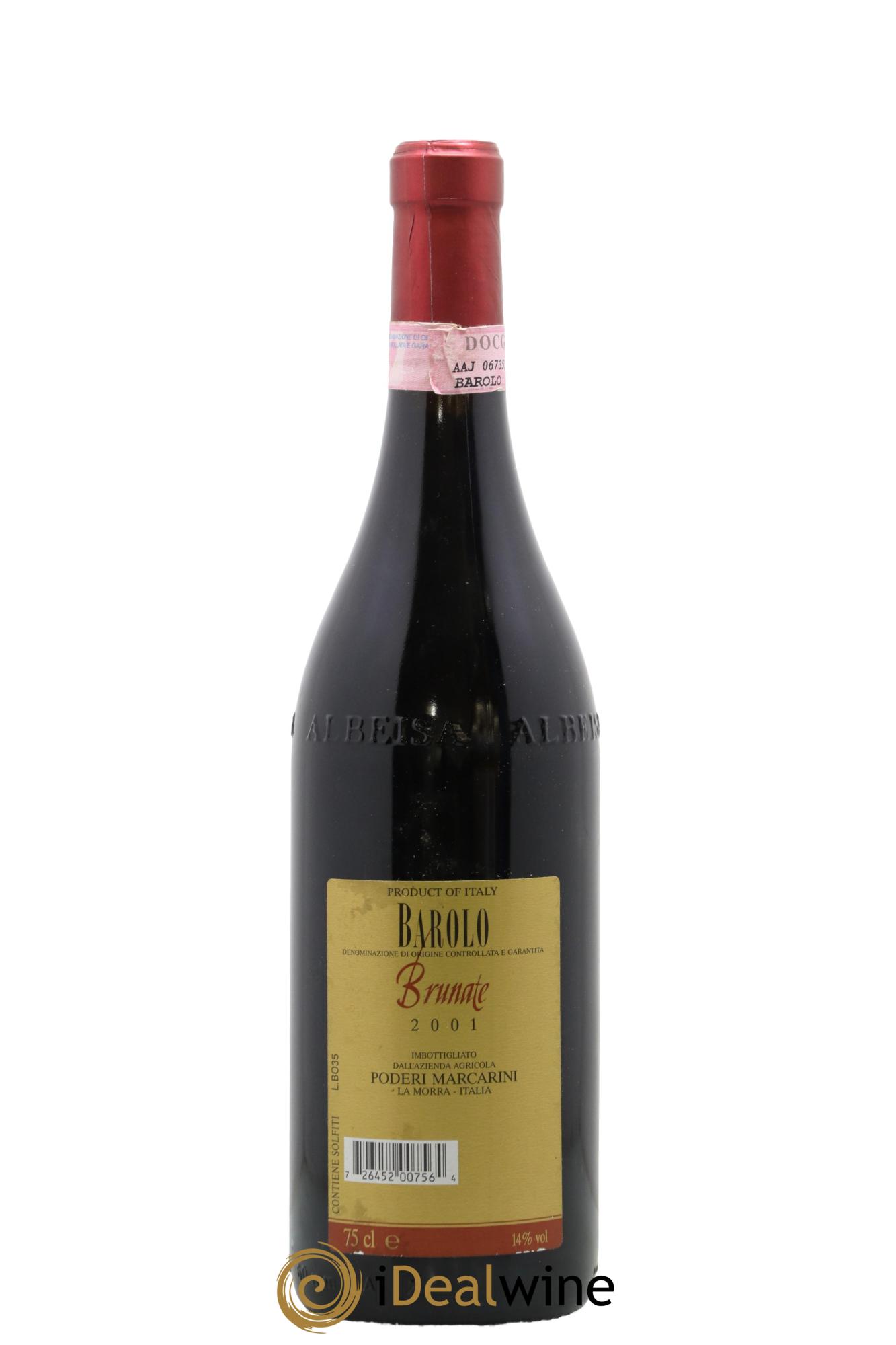 Barolo DOCG Brunate Marcarini 2001 - Lot de 1 bouteille - 1