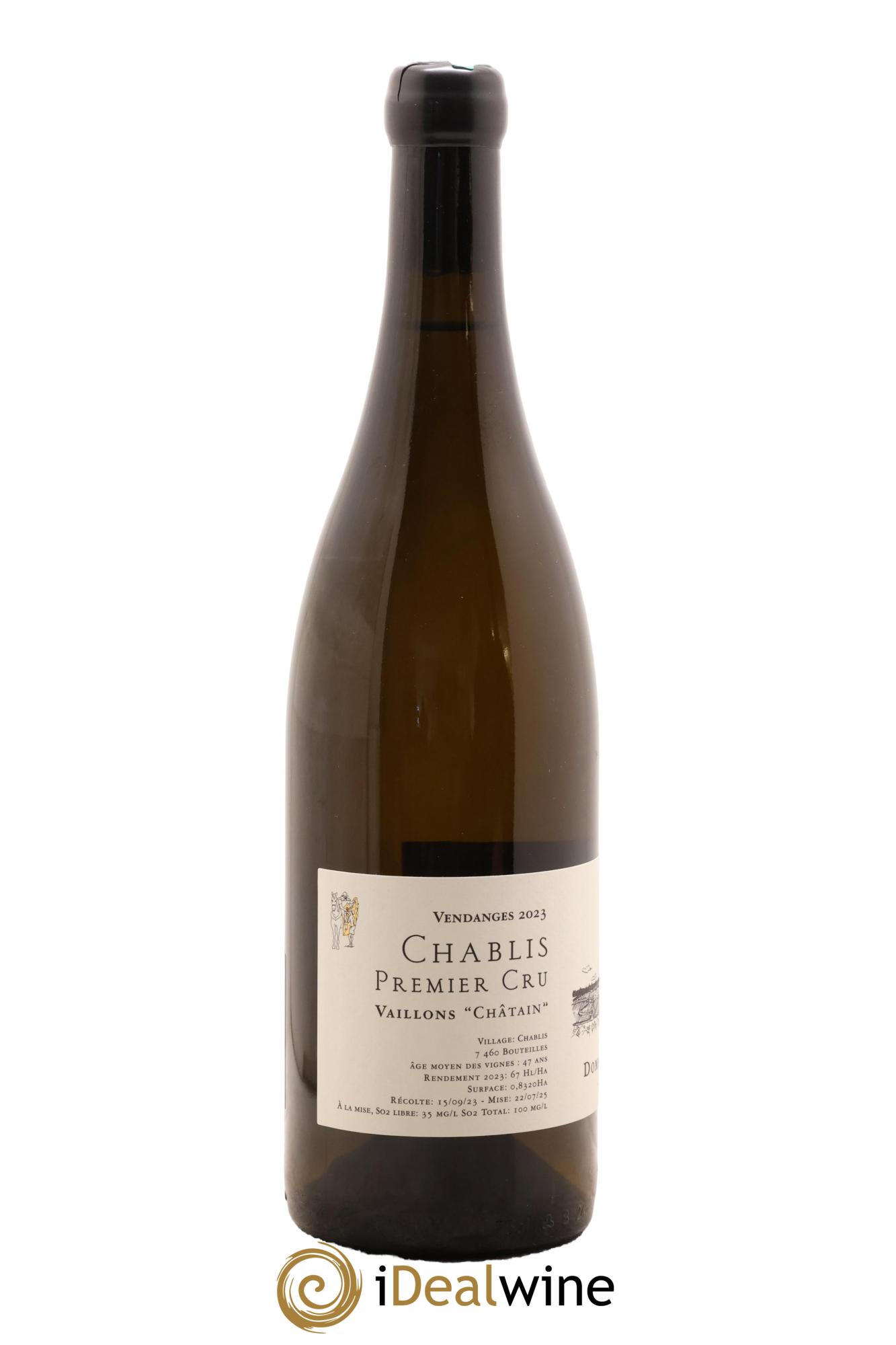 Chablis 1er Cru Vaillons Châtain Jean Dauvissat Père Et Fils 2023 - Lot de 1 bouteille - 1