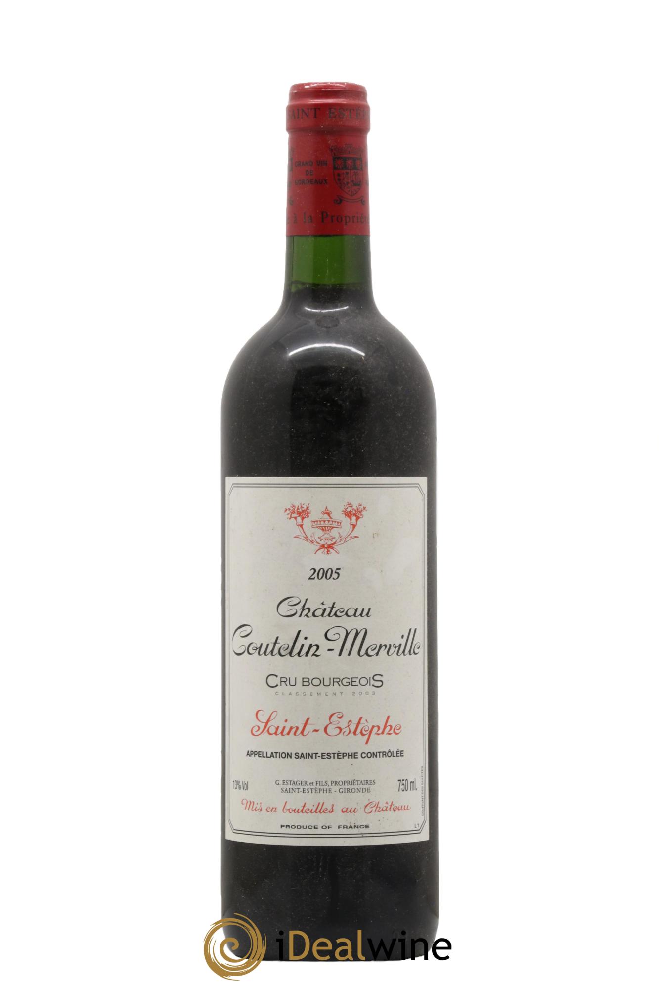 Château Coutelin-Merville Cru Bourgeois 2005 - Lot de 1 bouteille - 0