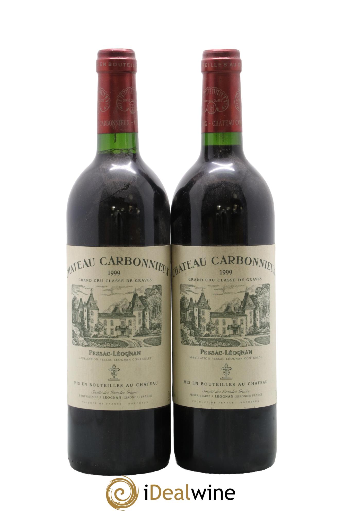 Château Carbonnieux Cru Classé de Graves 1999 - Lot de 2 bouteilles - 0
