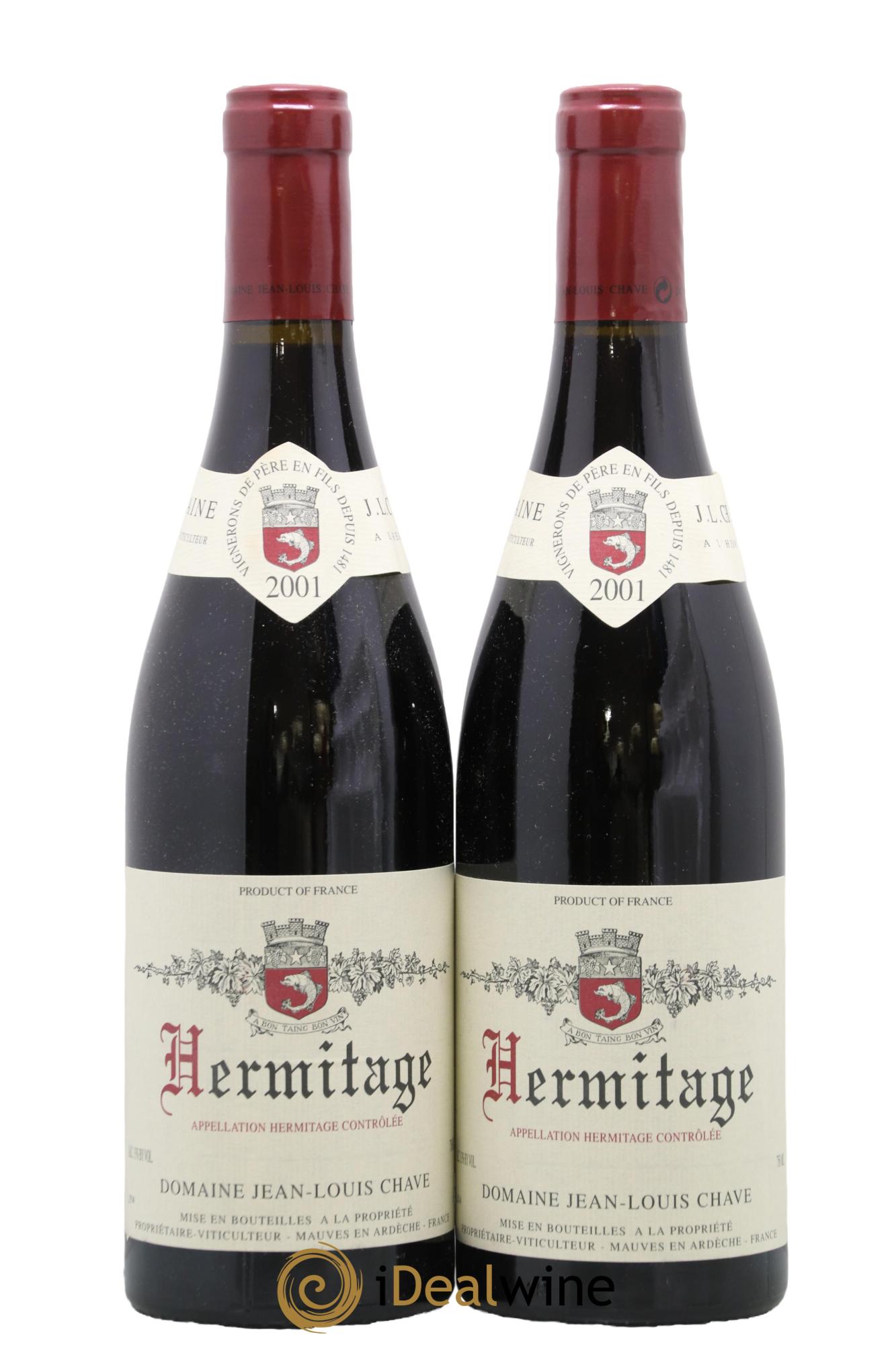Hermitage Jean-Louis Chave 2001 - Lot of 2 bottles - 0