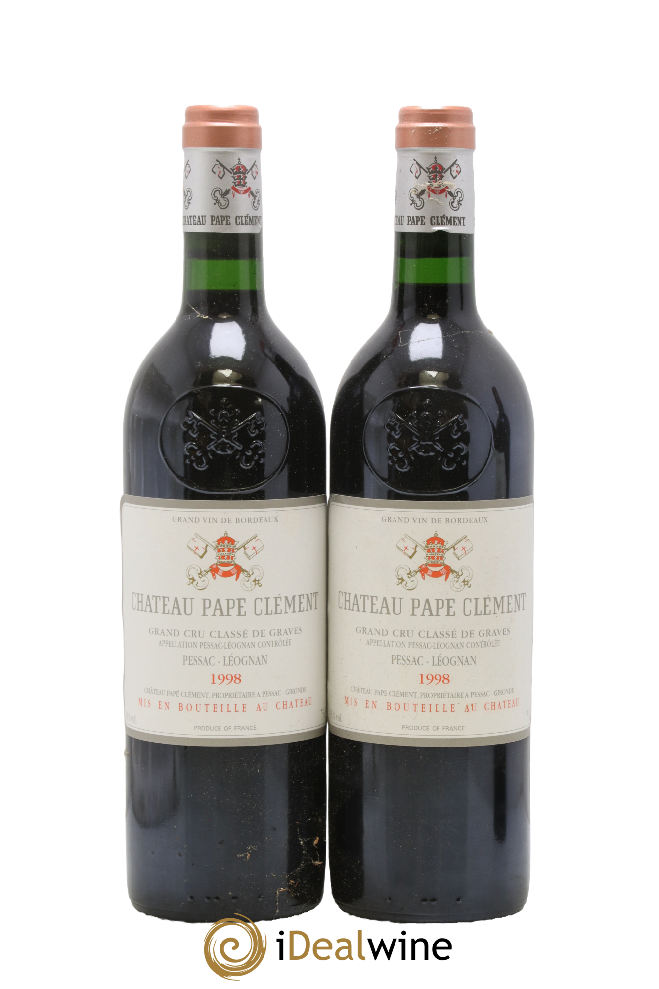Château Pape Clément Cru Classé de Graves 1998 - Lot of 2 bottles - 0