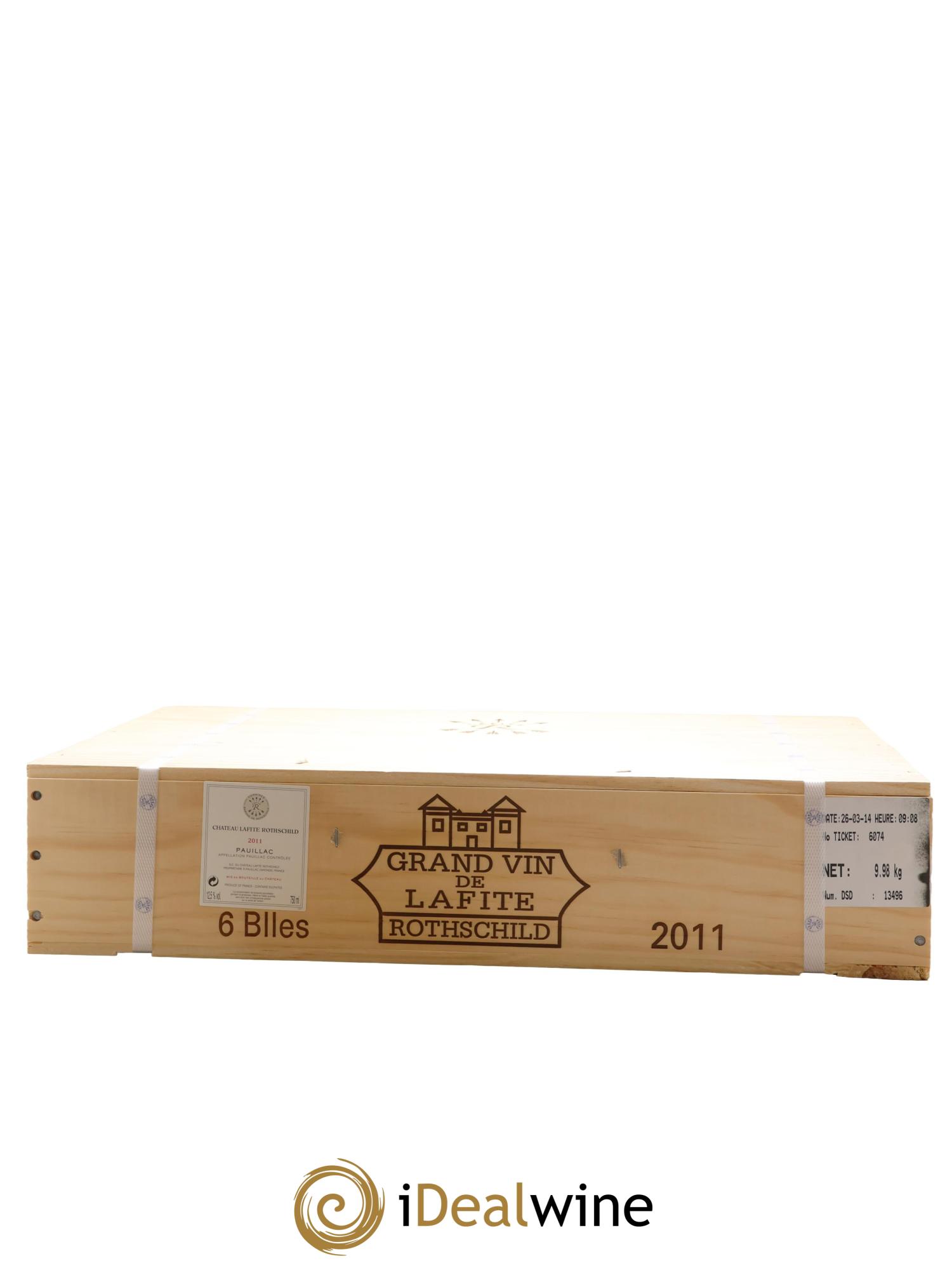 Château Lafite Rothschild 1er Grand Cru Classé 2011 - Lot de 6 bouteilles - 6