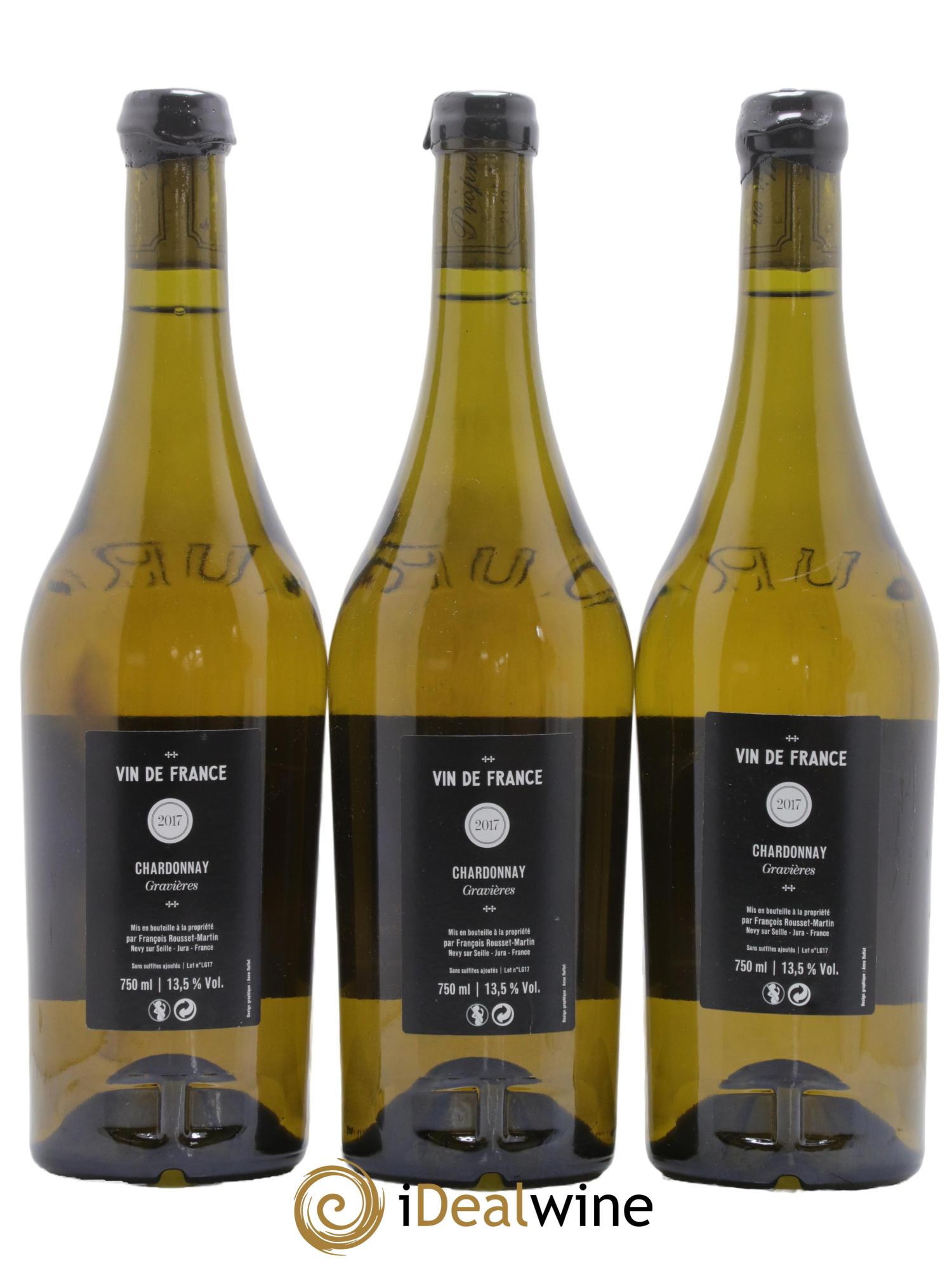 Vin de France Gravières François Rousset Martin 2017 - Lot de 3 bouteilles - 1