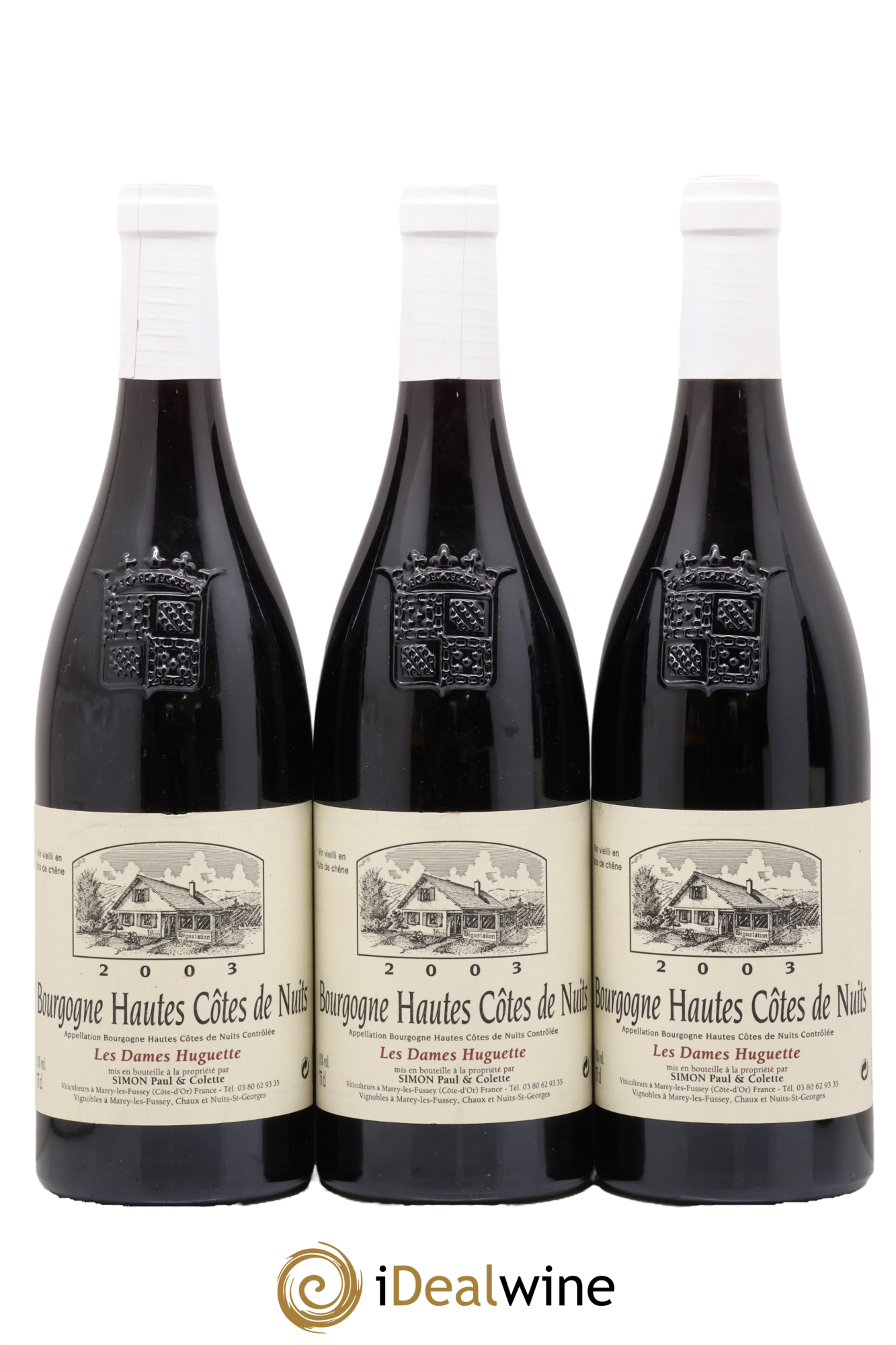 Hautes-Côtes de Nuits Les Dames Huguette Paul et Colette Simon 2003 - Posten von 3 Flaschen - 0