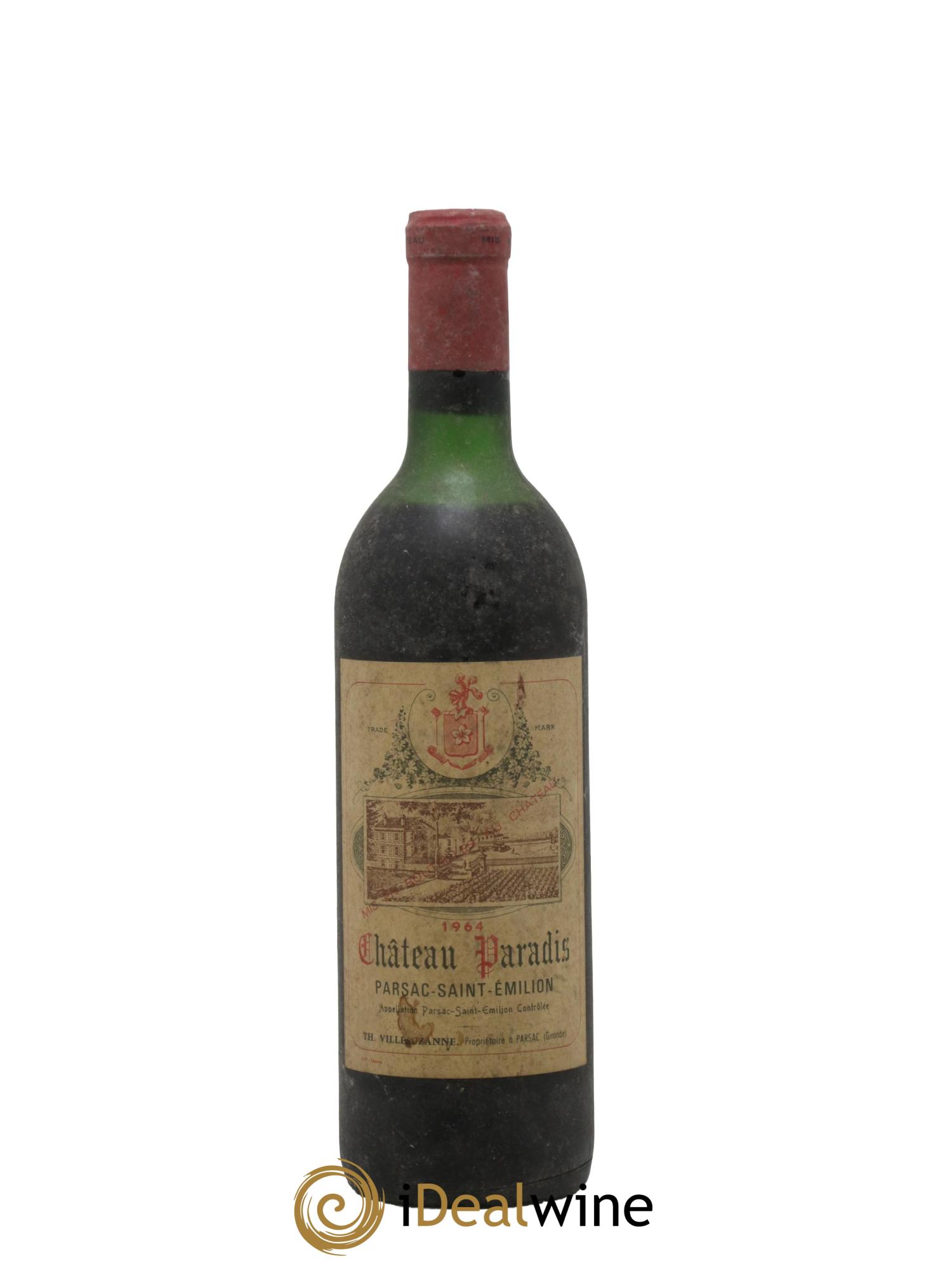 Bordeaux Parsac Saint Emilion Château Paradis 1964 - Posten von 1 Flasche - 0