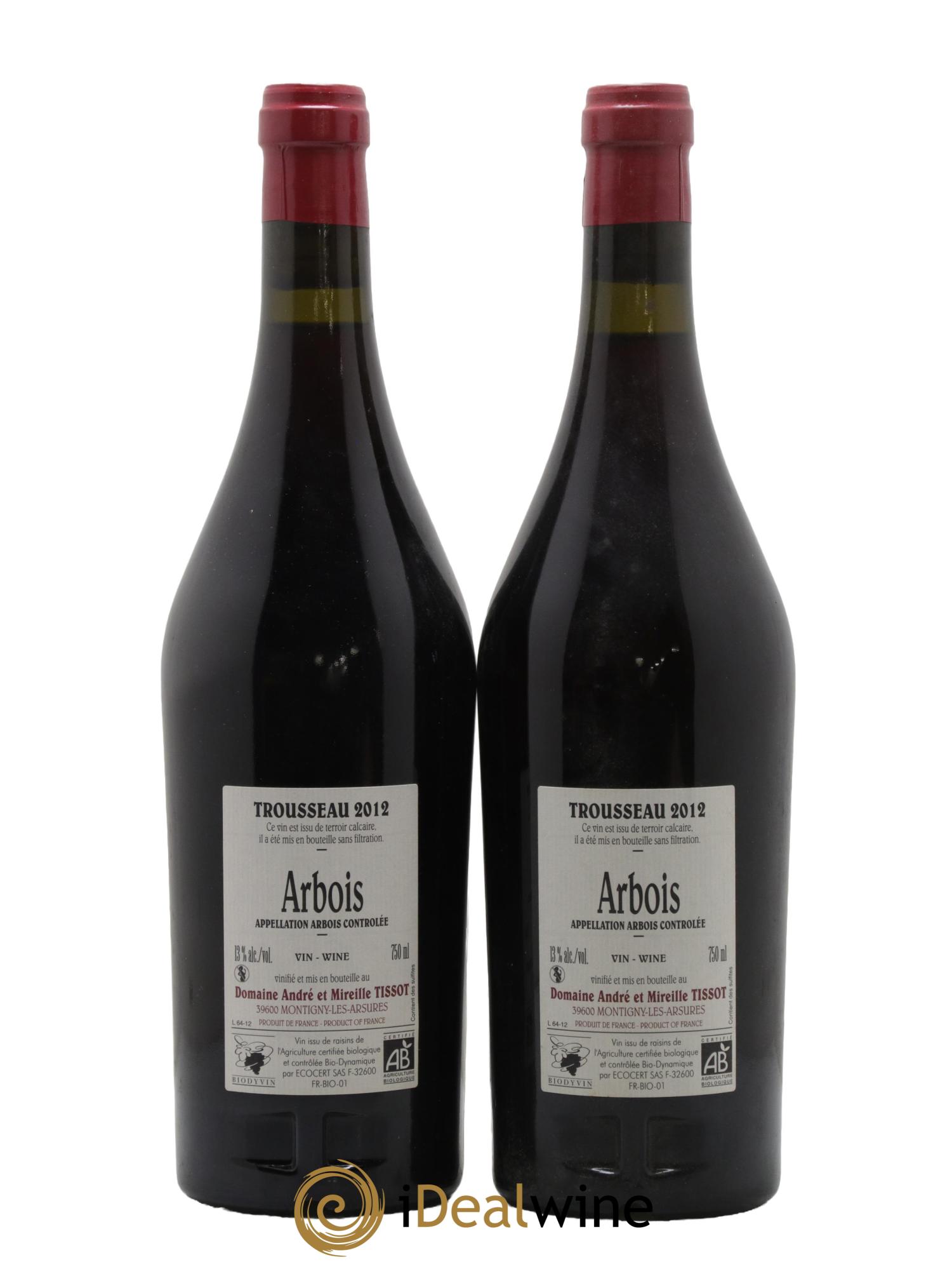 Arbois Trousseau Domaine Jacques Tissot 2012 - Lot de 2 bouteilles - 1