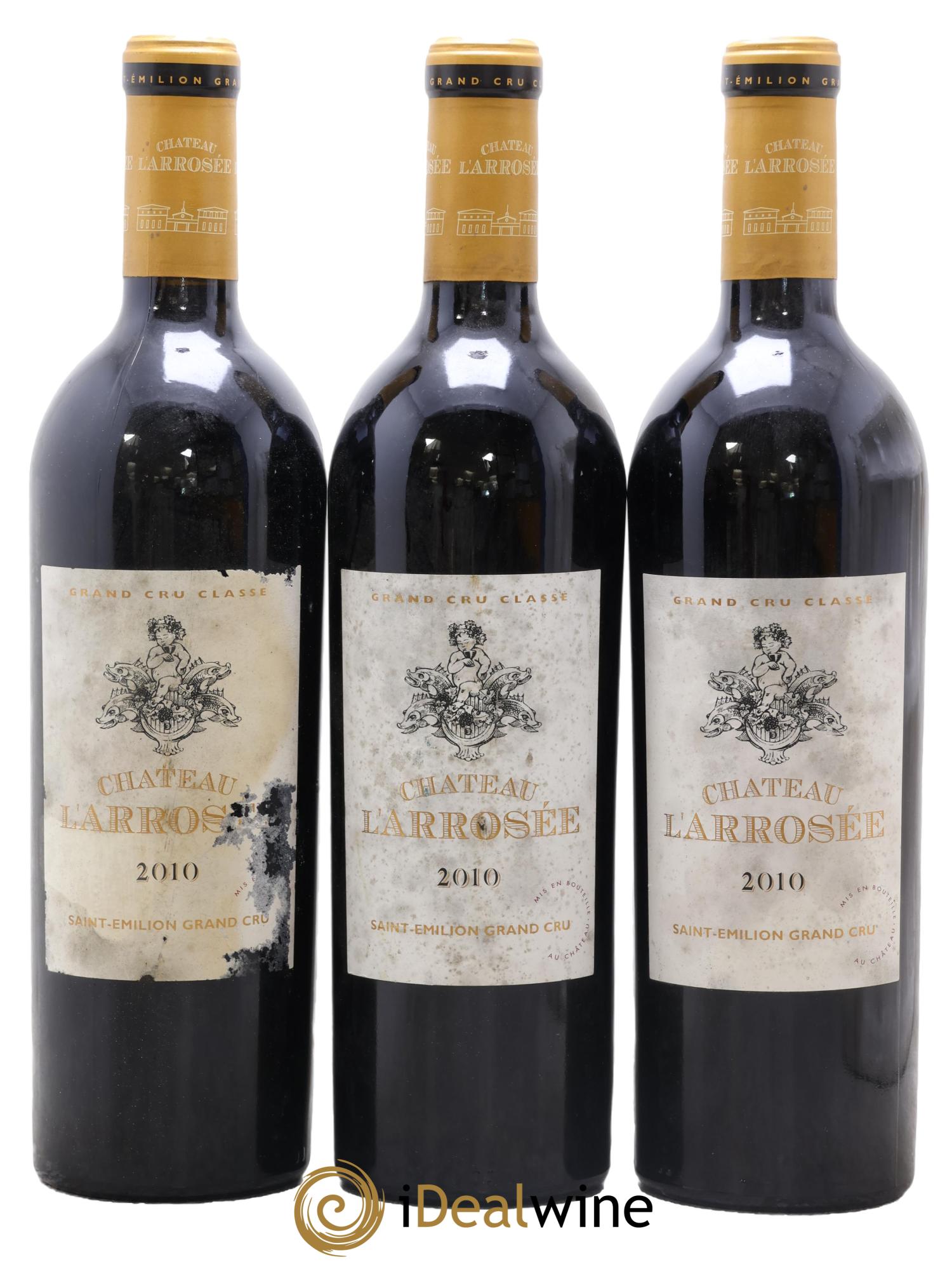 Château l' Arrosée Grand Cru Classé 2010 - Lotto di 3 bottiglie - 0