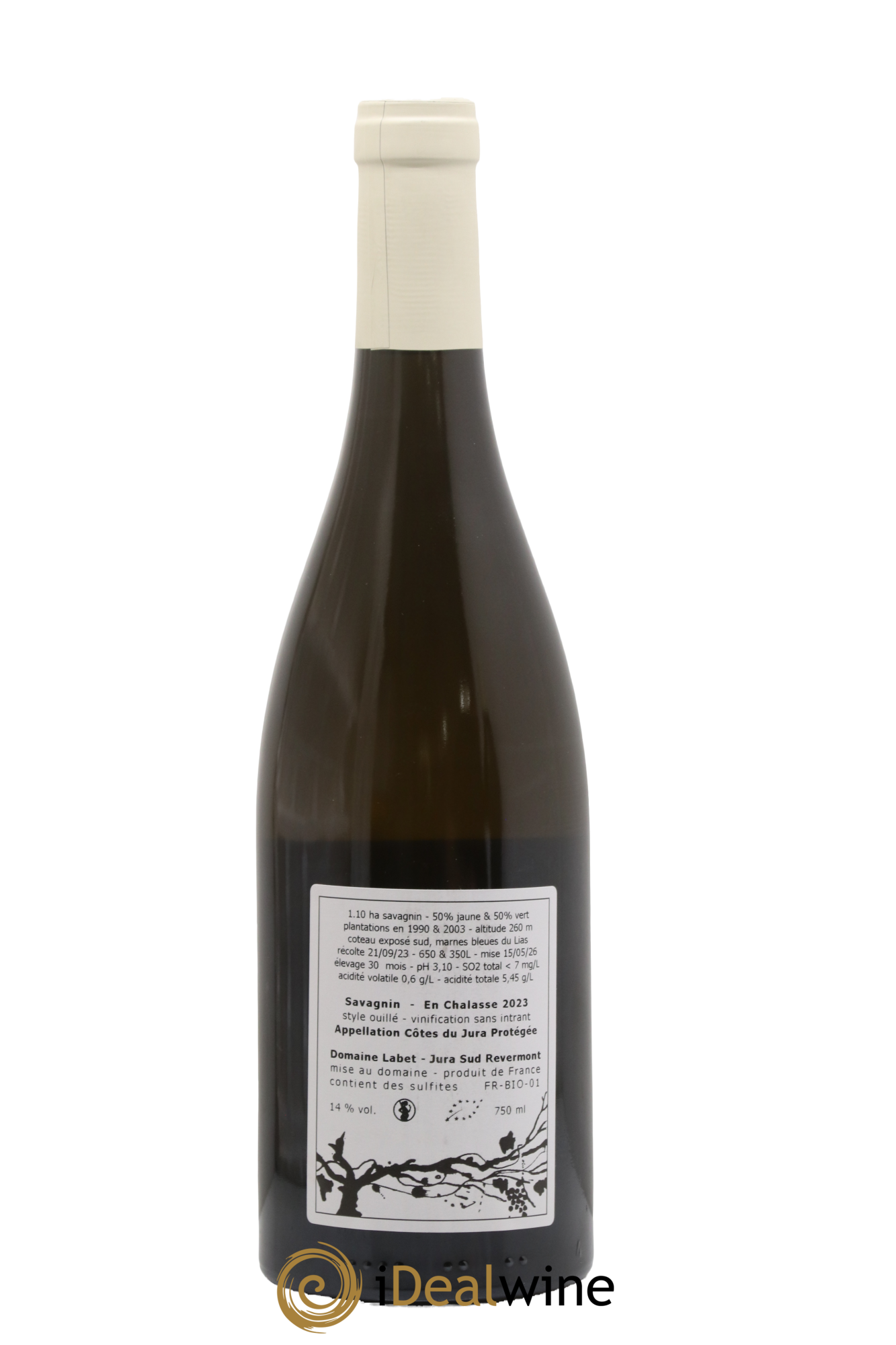 Côtes du Jura Savagnin en Chalasse Romain - Julien - Charline Labet 2023 - Lot de 1 bouteille - 1