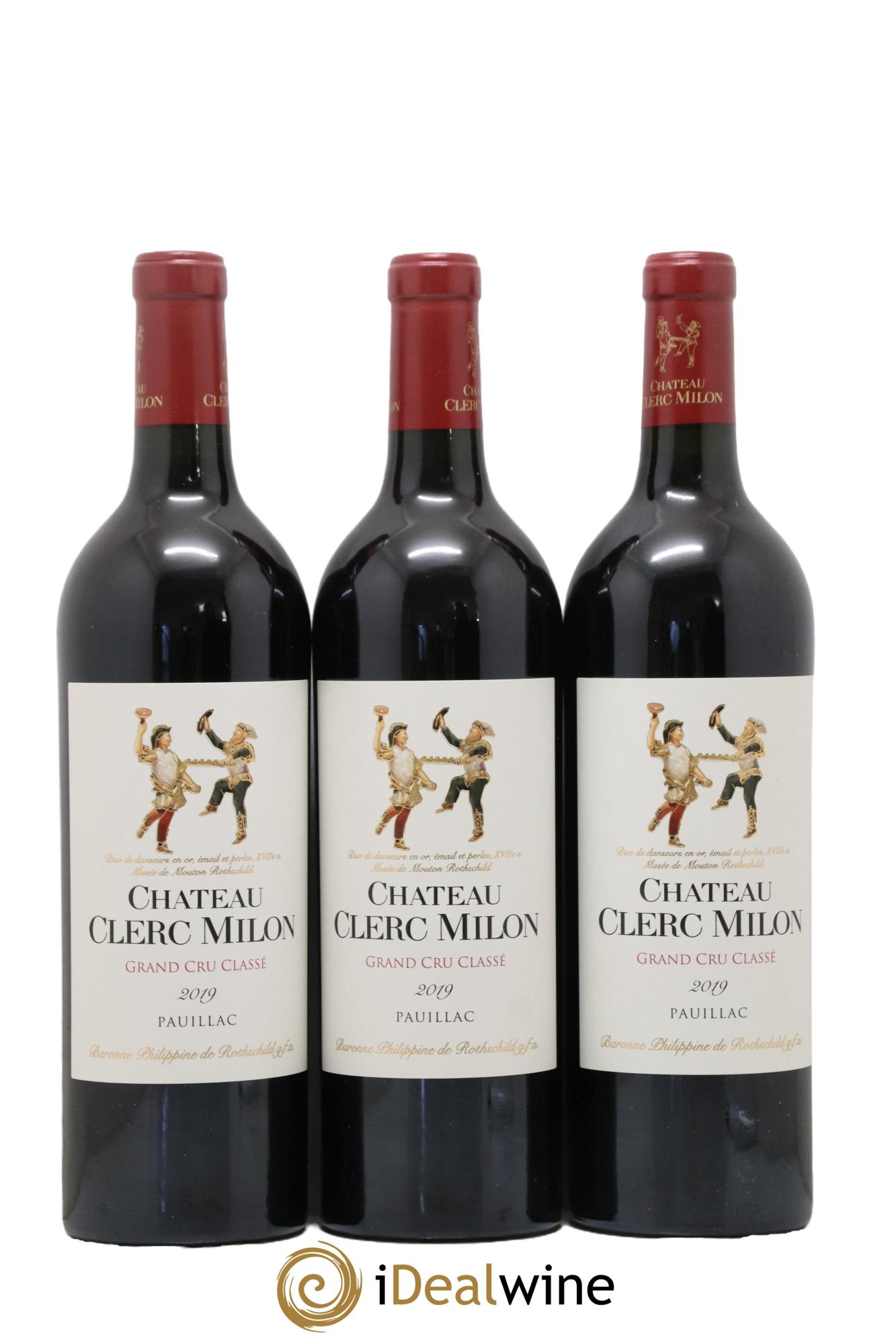 Château Clerc Milon 5ème Grand Cru Classé 2019 - Lot de 3 bouteilles - 0