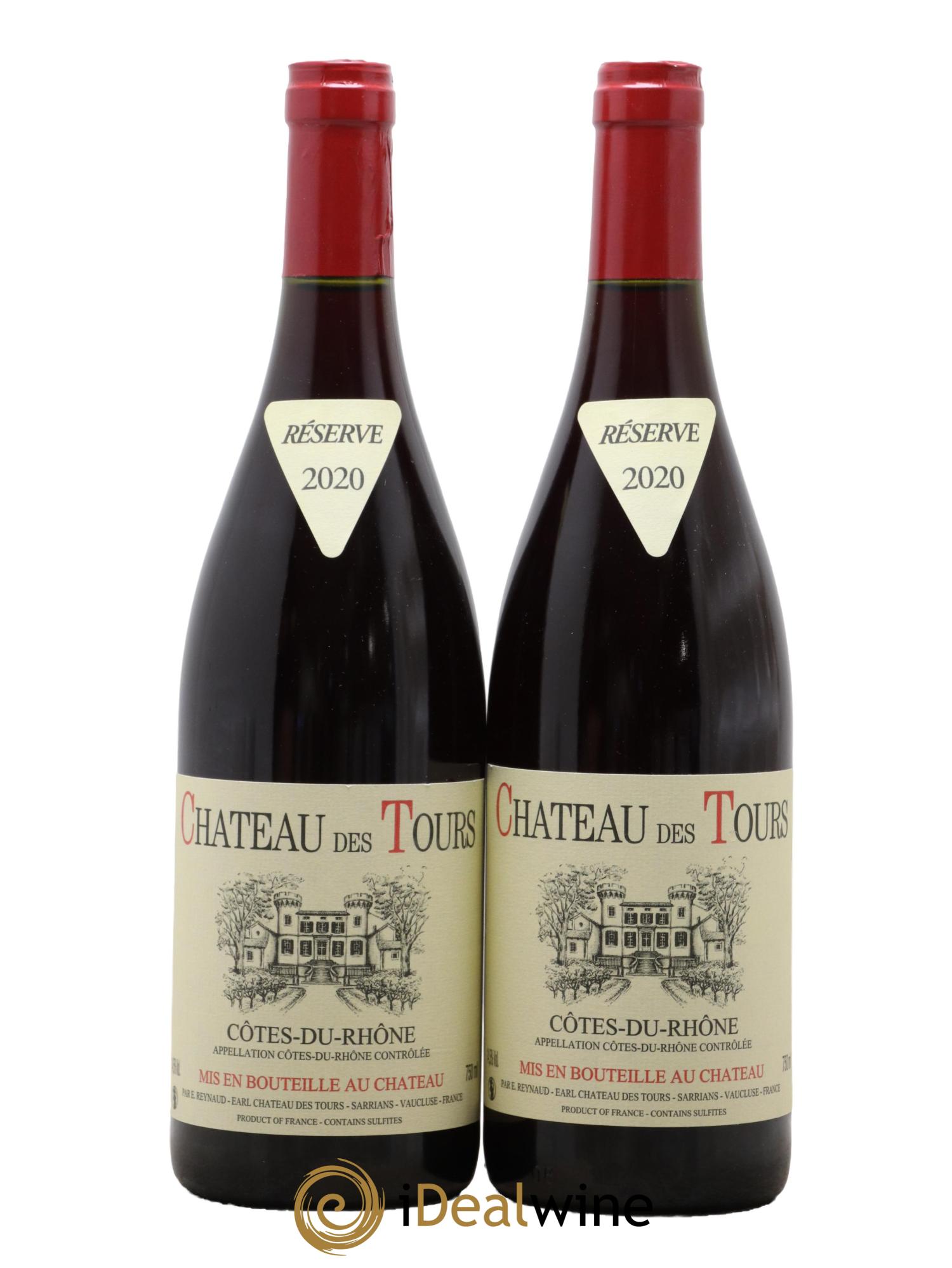 Côtes-du-Rhône Château des Tours Emmanuel Reynaud 2020 - Lot de 2 bouteilles - 0