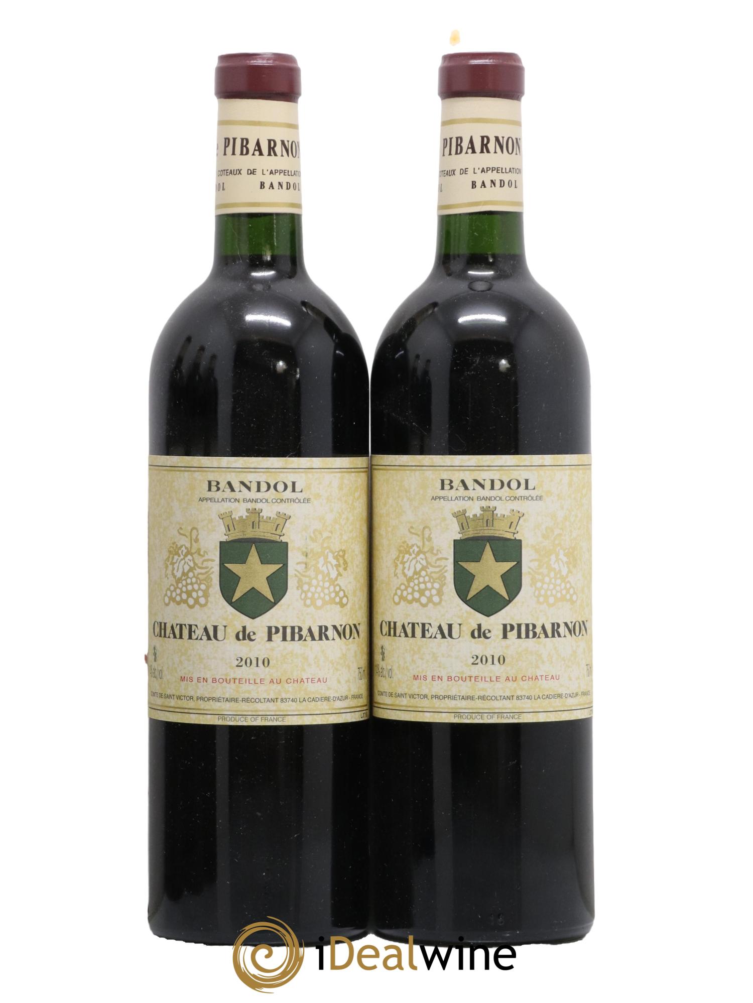Bandol Château de Pibarnon Comte de Saint-Victor 2010 - Lot de 2 bouteilles - 0