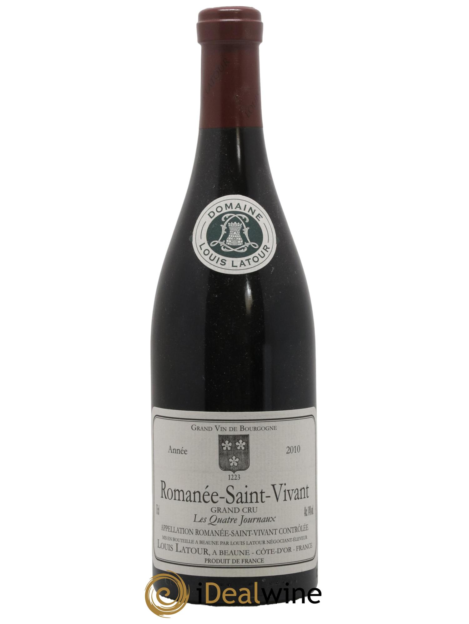 Romanée-Saint-Vivant Grand Cru Les Quatre Journaux Louis Latour 2010 - Lot de 1 bouteille - 0