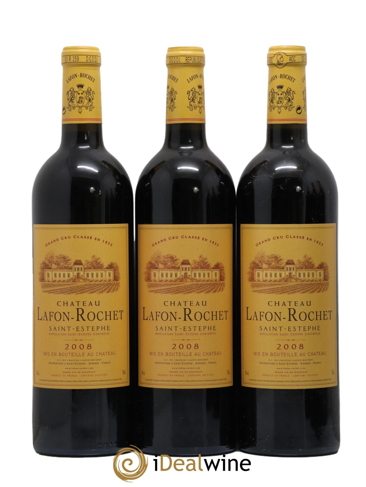 Château Lafon Rochet 4ème Grand Cru Classé 2008 - Lotto di 6 bottiglie - 1