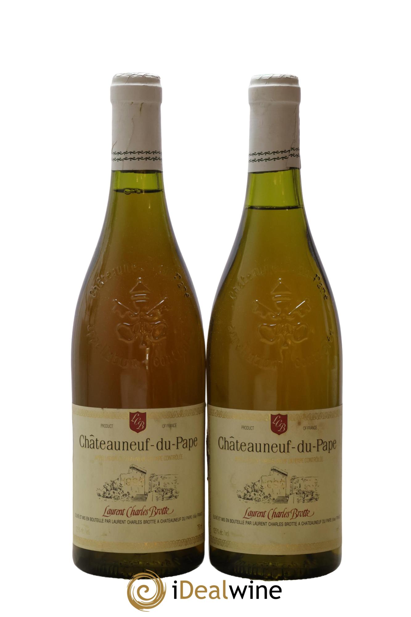 Châteauneuf-du-Pape Laurent Charles Brotte 1992 - Lot de 2 bouteilles - 0