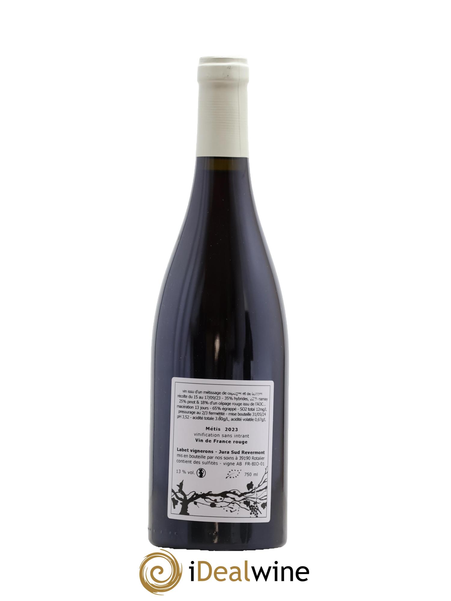 Vin de France Métis Romain - Julien - Charline Labet 2023 - Lot de 1 bouteille - 1