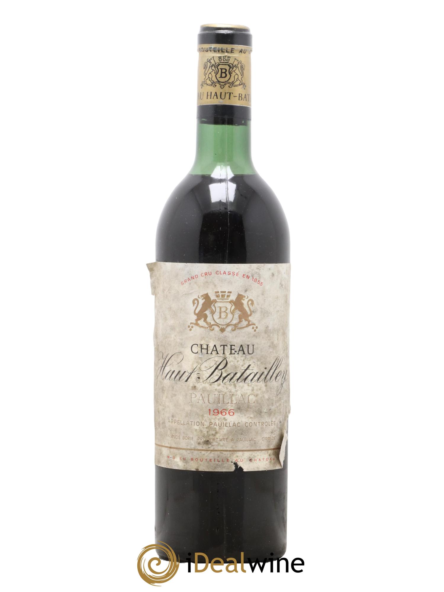 Château Haut Batailley 5ème Grand Cru Classé 1966 - Lot de 1 bouteille - 0