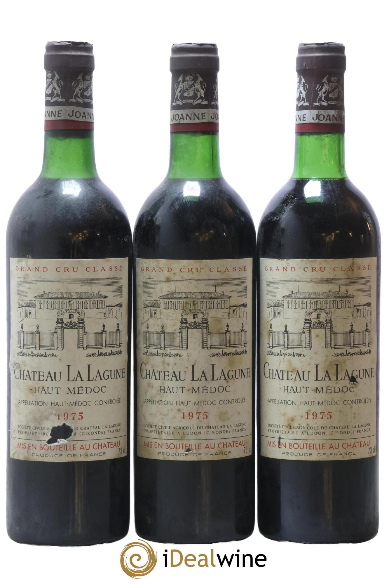 Château la Lagune 3ème Grand Cru Classé 1975 - Lot of 3 bottles - 0