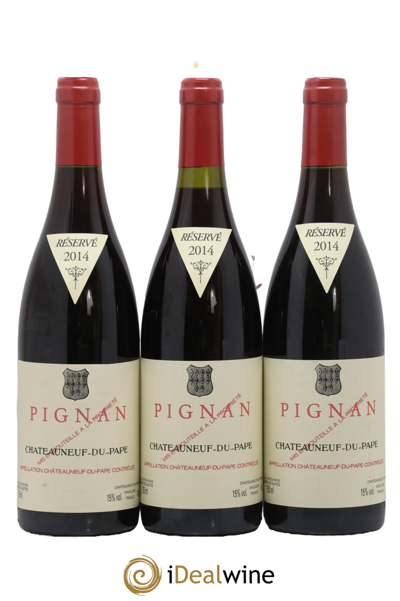 Châteauneuf-du-Pape Pignan Emmanuel Reynaud 2014 - Lotto di 3 bottiglie - 0