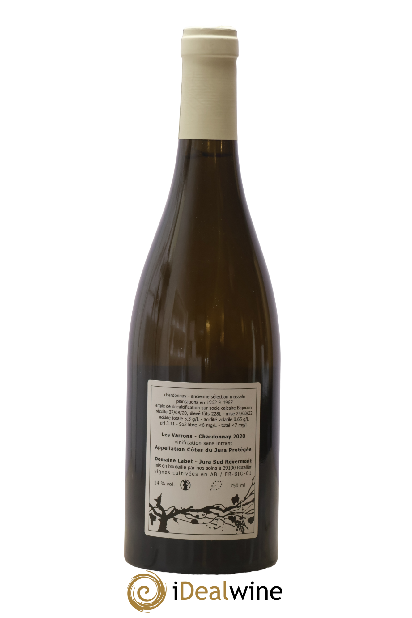 Côtes du Jura Chardonnay Les Varrons Romain - Julien  - Charline Labet 2020 - Lot of 1 bottle - 1