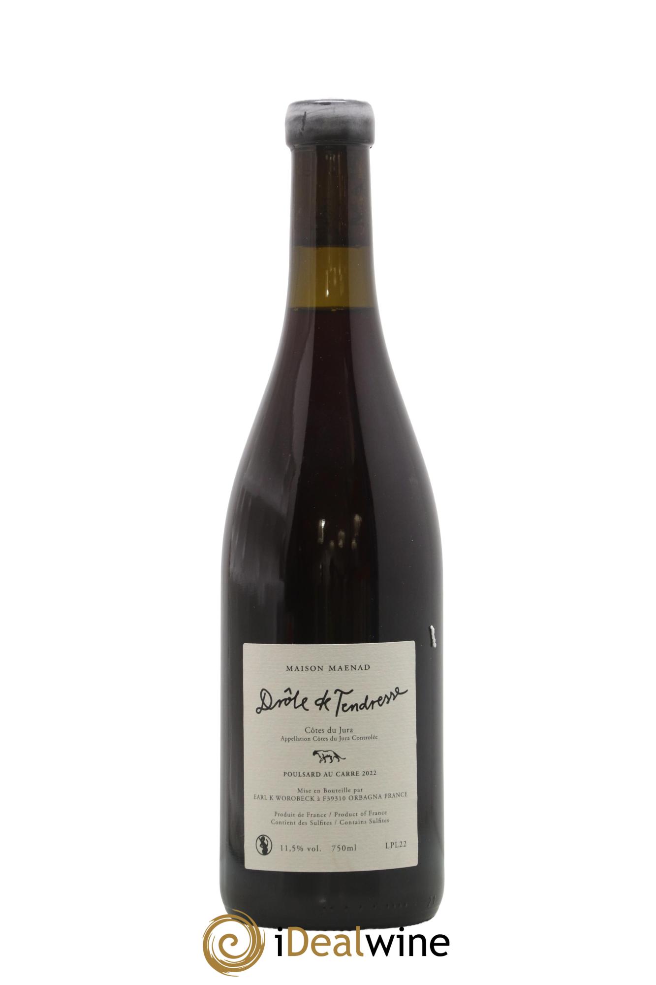 Côtes du Jura Poulsard au carré Drôle De Tendresse Katie Worobeck Maison Maenad 2022 - Posten von 1 Flasche - 1