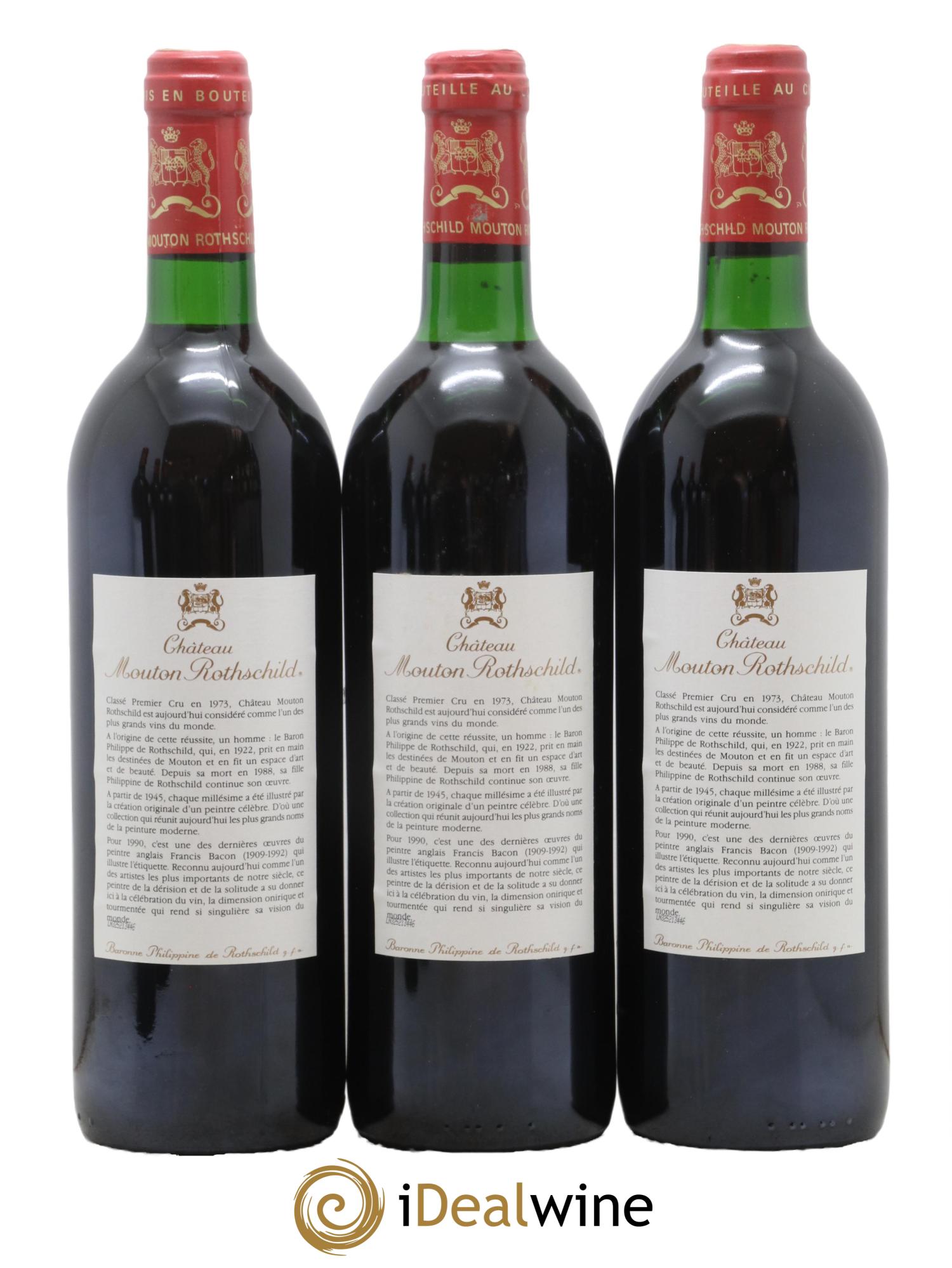 Château Mouton Rothschild 1er Grand Cru Classé 1990 - Lot de 6 bouteilles - 2