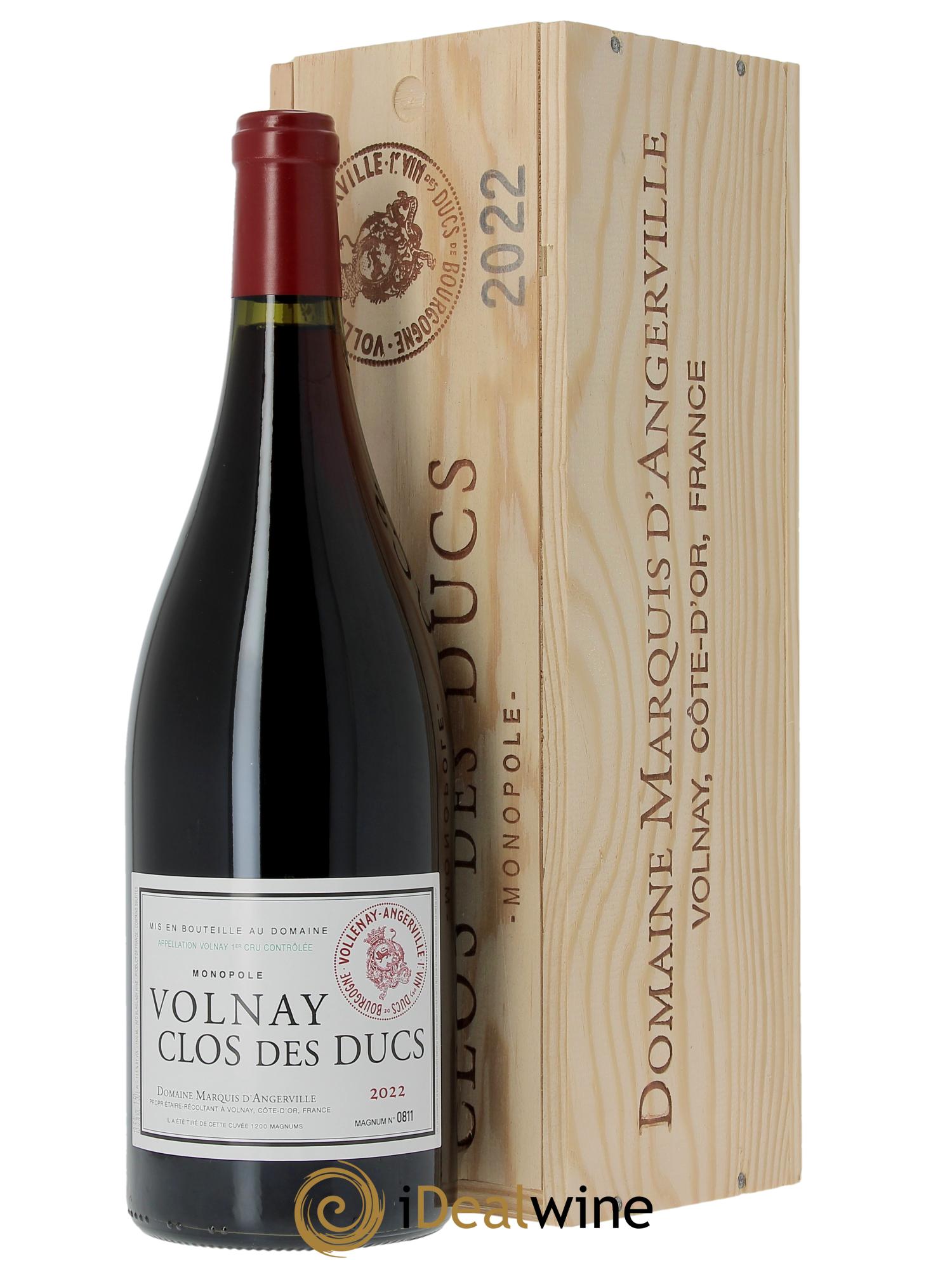 Volnay 1er Cru Clos des Ducs Marquis d'Angerville (Domaine)  2022 - Lot de 1 magnum - 0