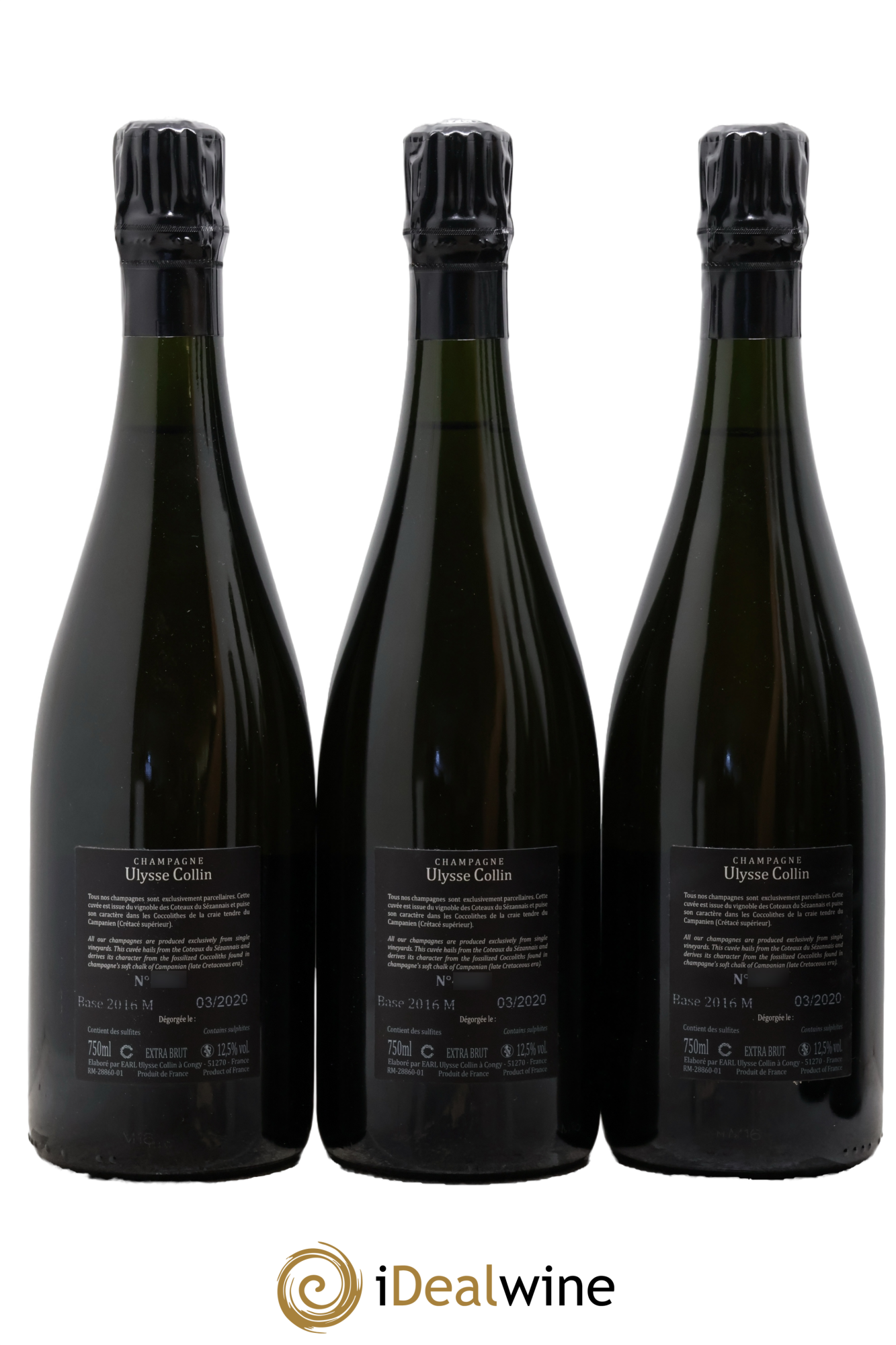 Les Maillons Blanc de Noirs Extra-Brut Ulysse Collin - Lot of 3 bottles - 1