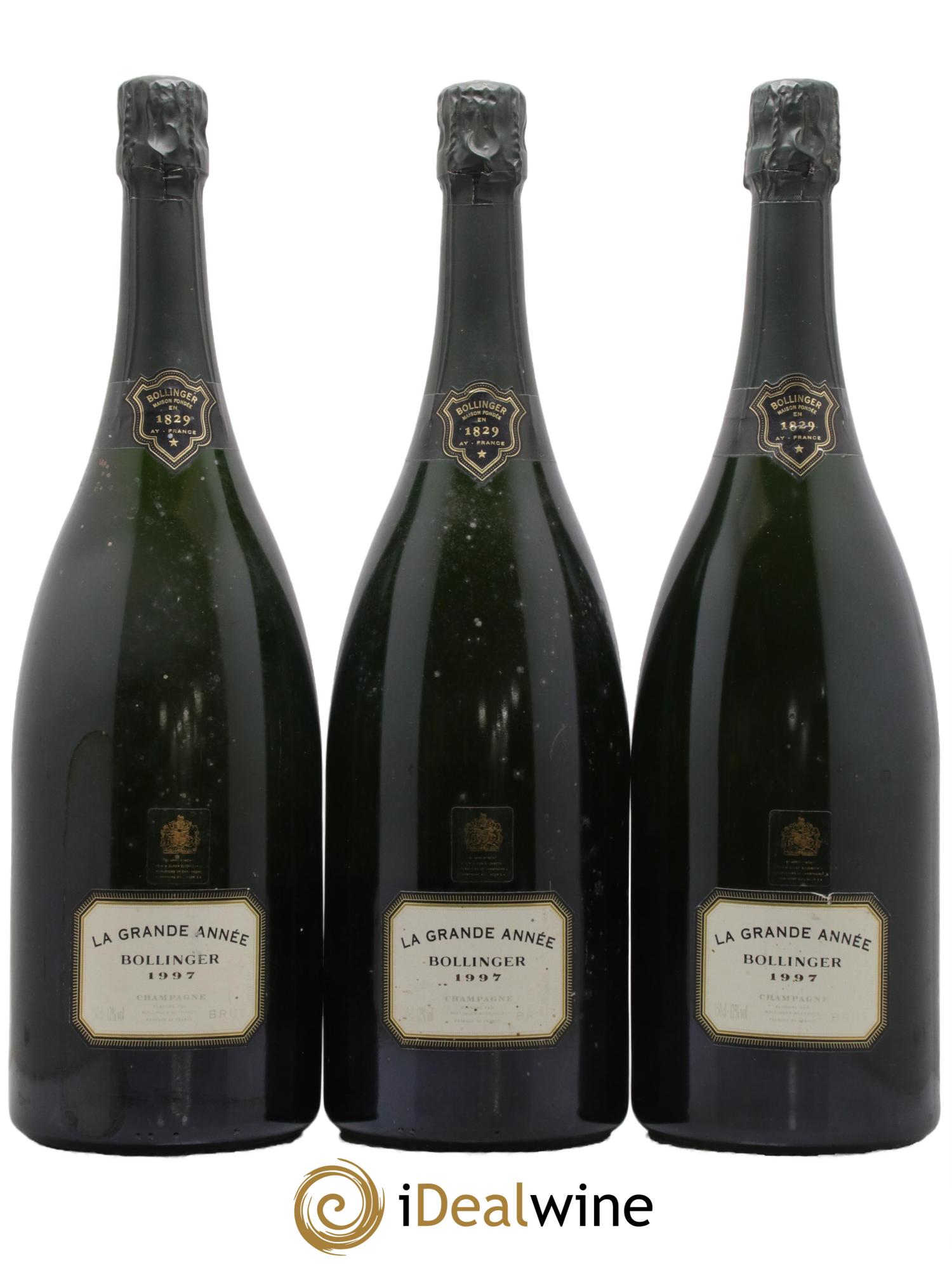 La Grande Année Brut Bollinger 1997 - Lot de 3 magnums - 0