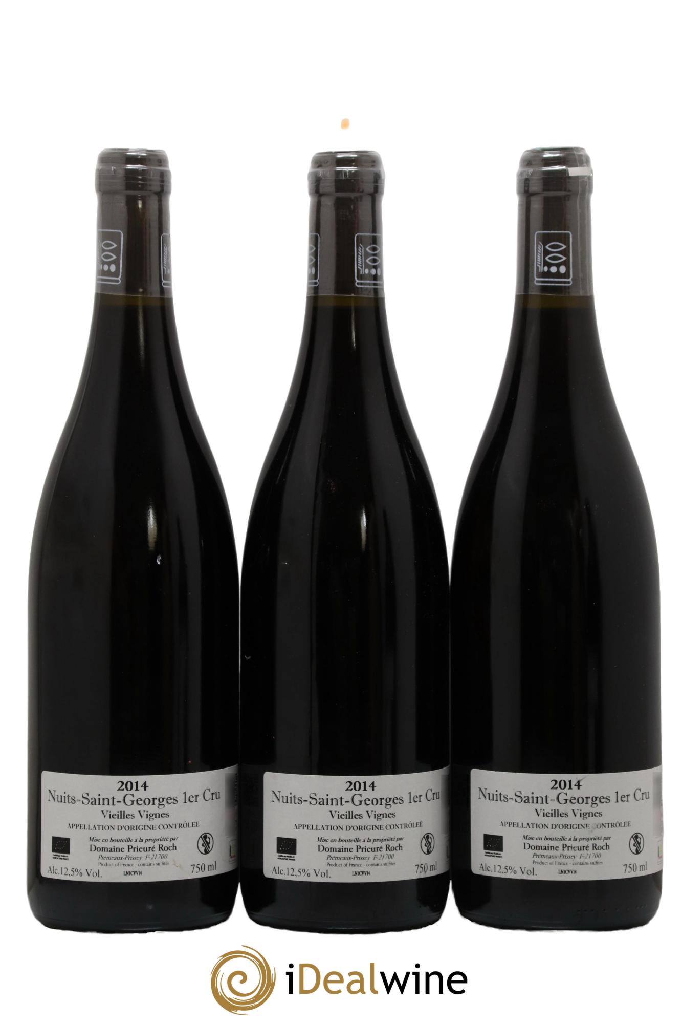 Nuits-Saint-Georges 1er Cru Vieilles Vignes Prieuré Roch  2014 - Lot of 3 bottles - 1