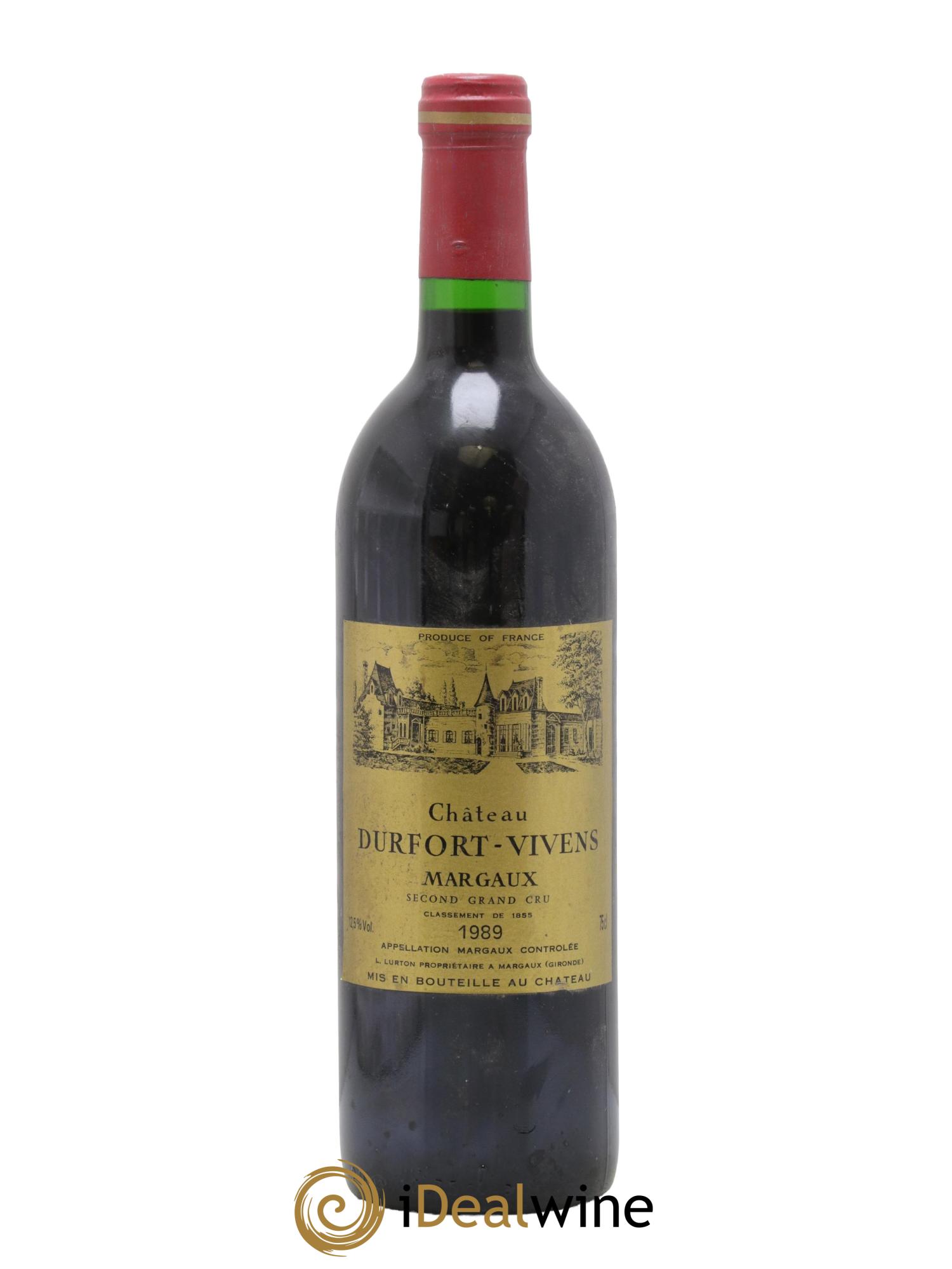 Château Durfort Vivens 2ème Grand Cru Classé 1989 - Lot de 1 bouteille - 0