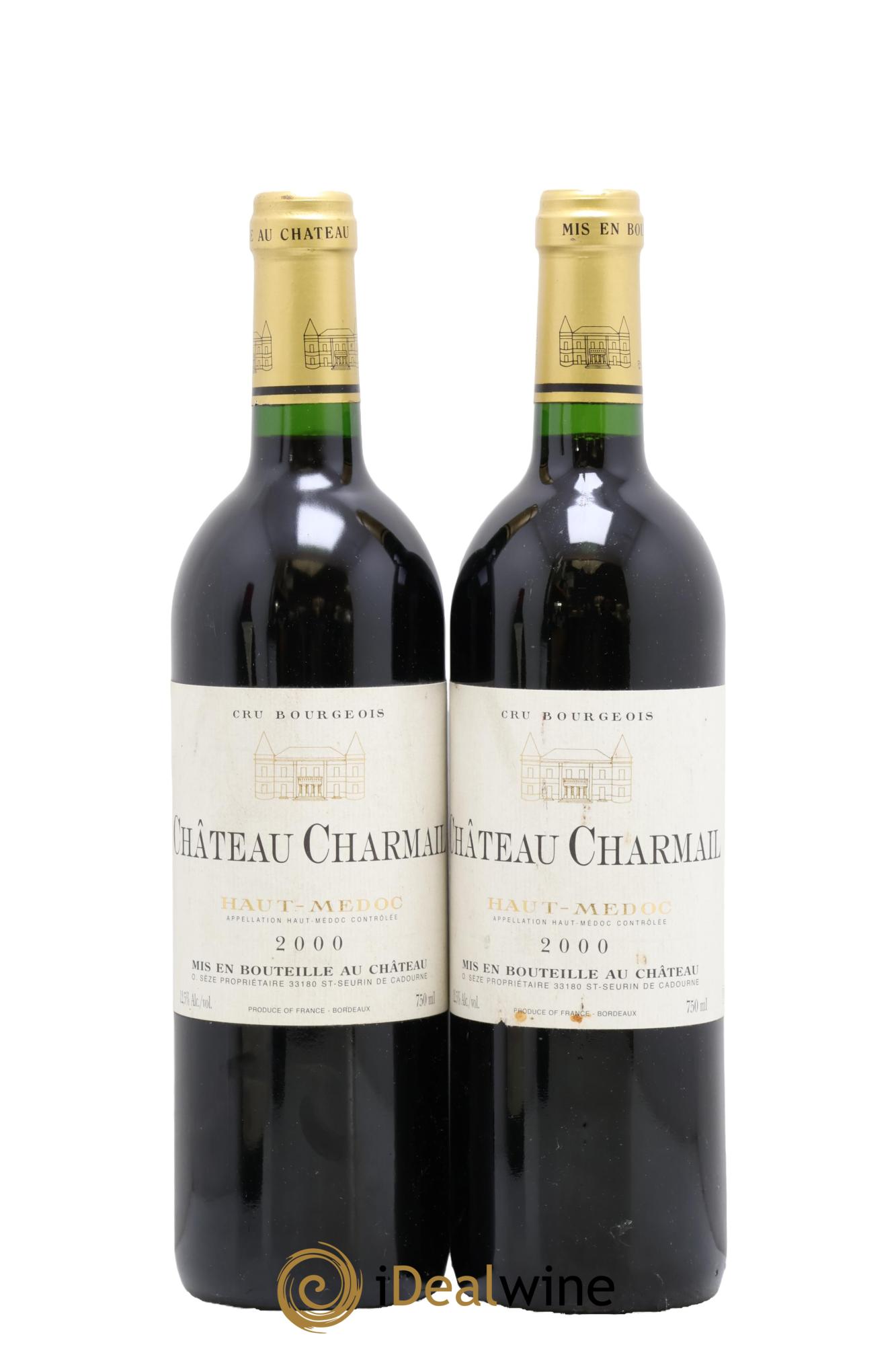 Château Charmail Cru Bourgeois 2000 - Lot de 2 bouteilles - 0