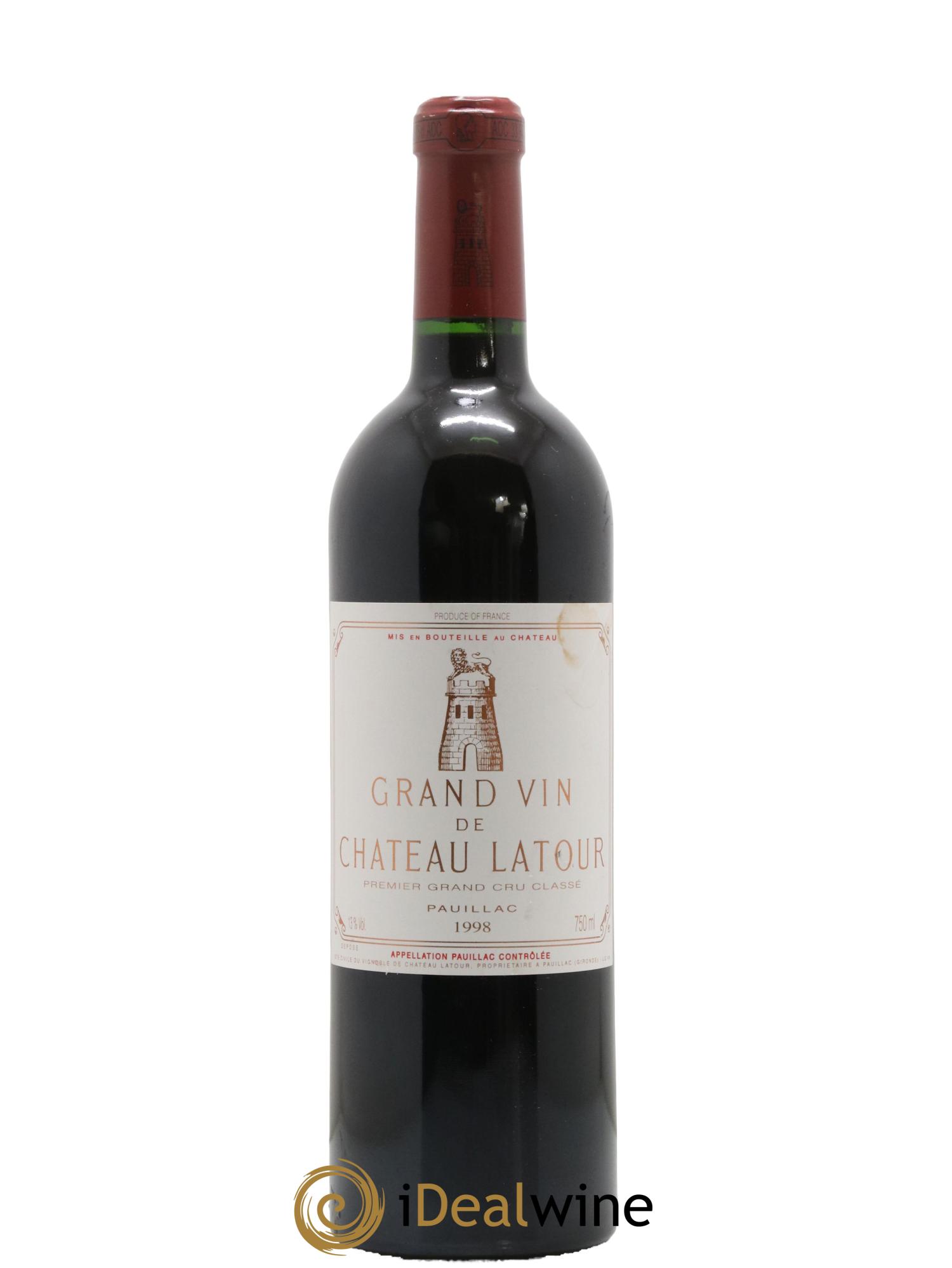 Château Latour 1er Grand Cru Classé 1998 - Lot de 1 bouteille - 0