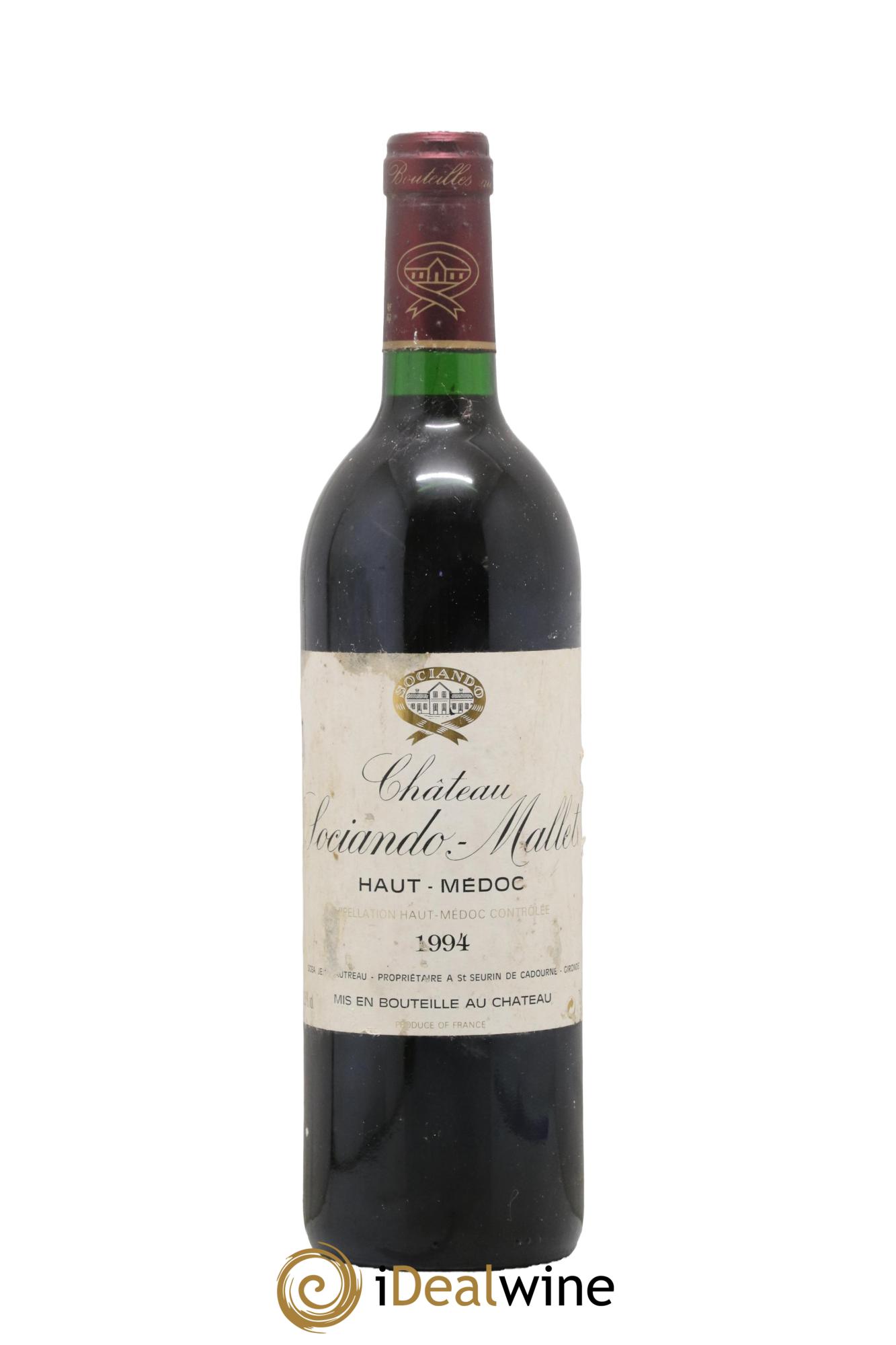 Château Sociando Mallet 1994 - Lot of 1 bottle - 0