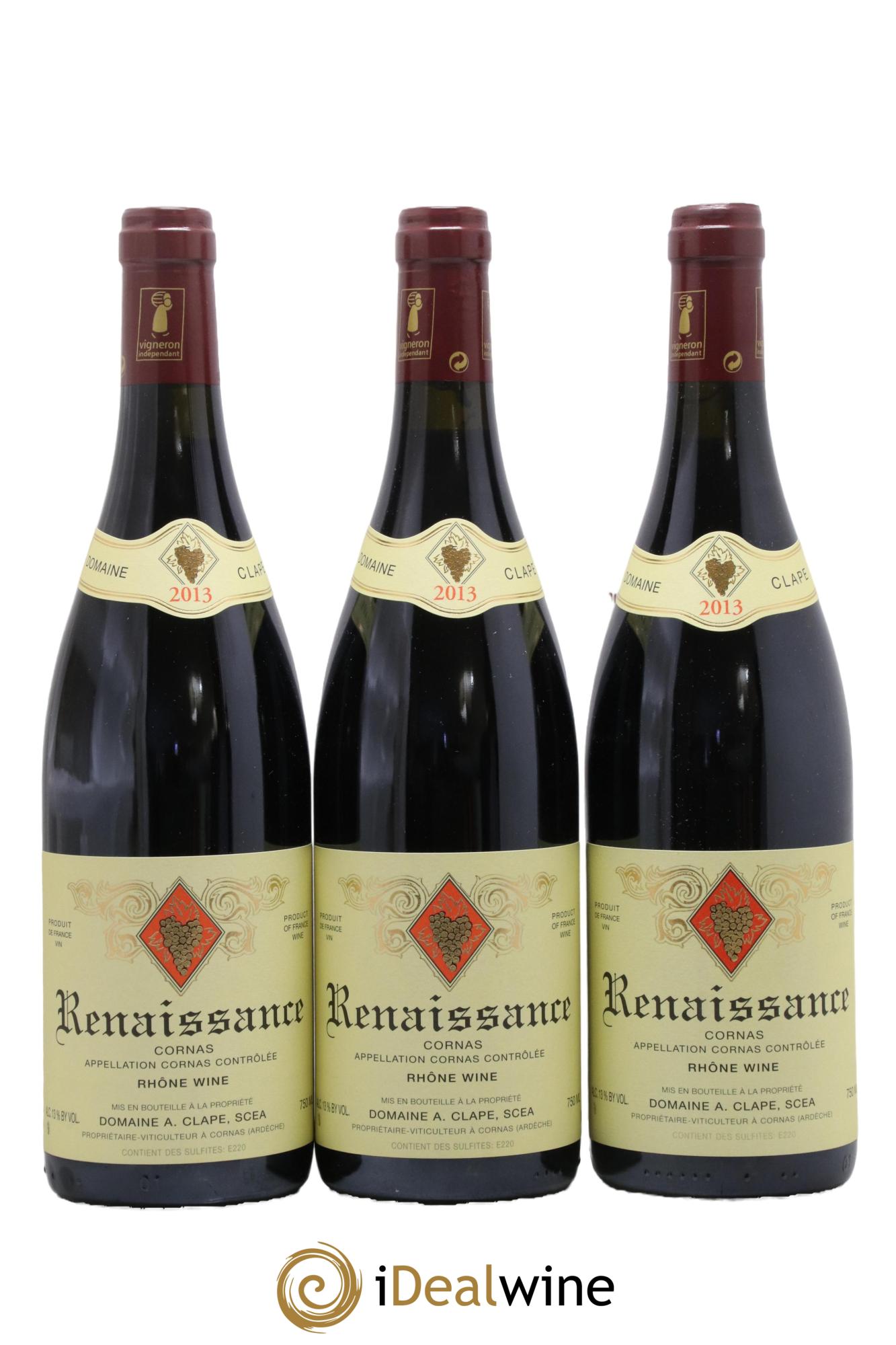 Cornas Renaissance Auguste Clape 2013 - Posten von 3 Flaschen - 0