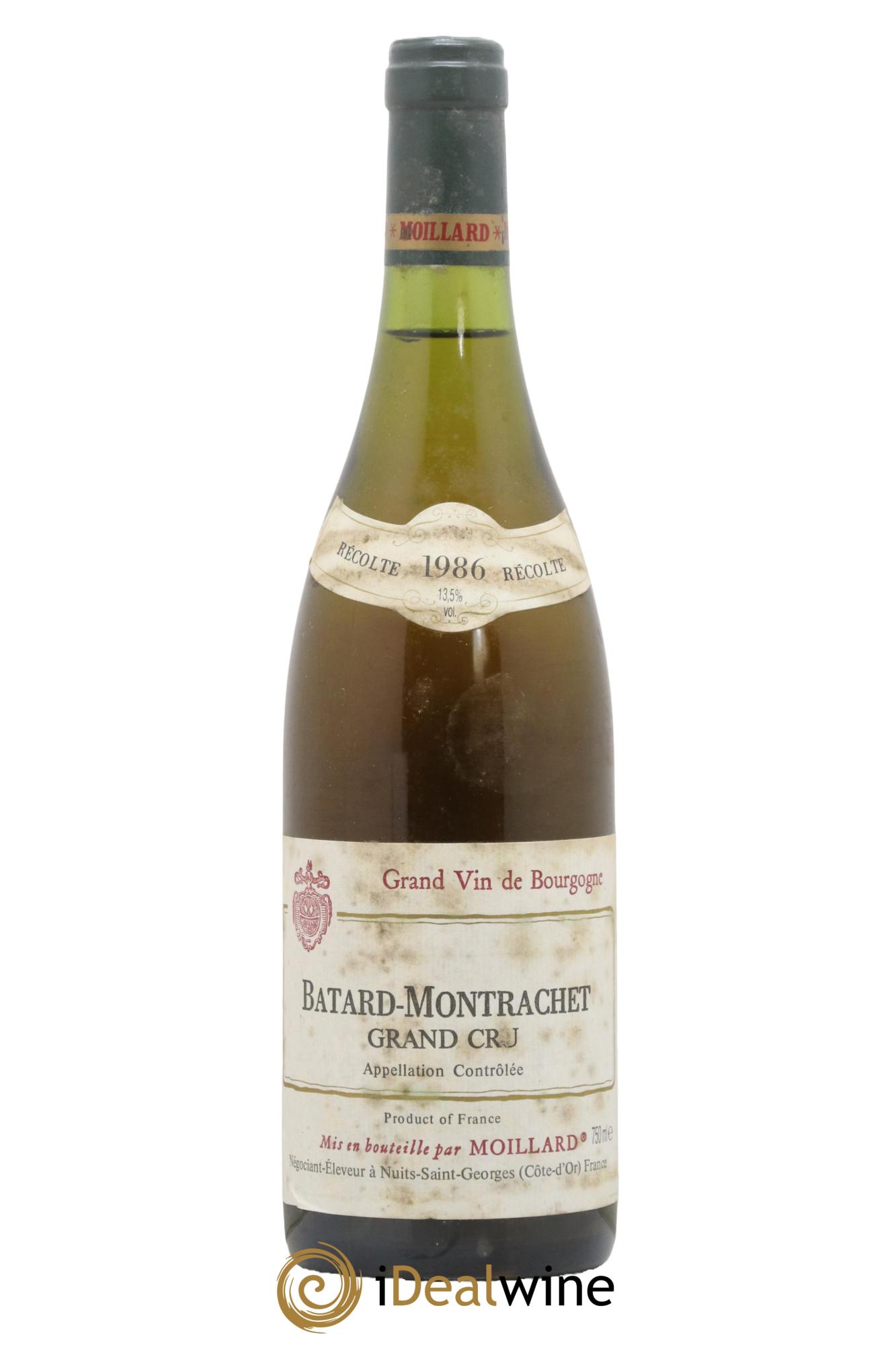 Bâtard-Montrachet Grand Cru Moillard 1986 - Lot de 1 bouteille - 0