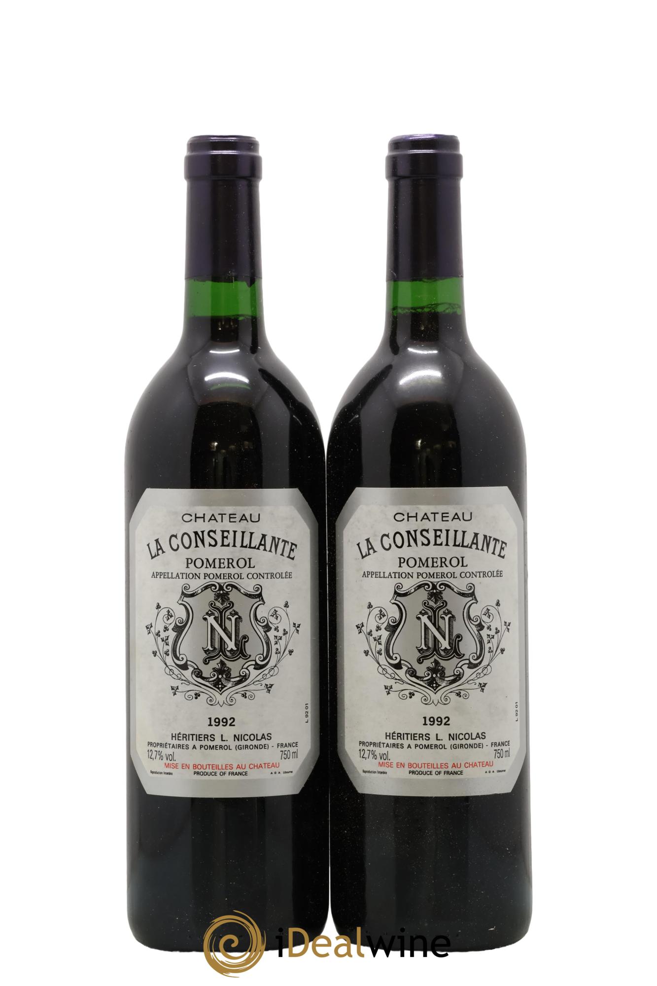 Château la Conseillante 1992 - Lot de 2 bouteilles - 0