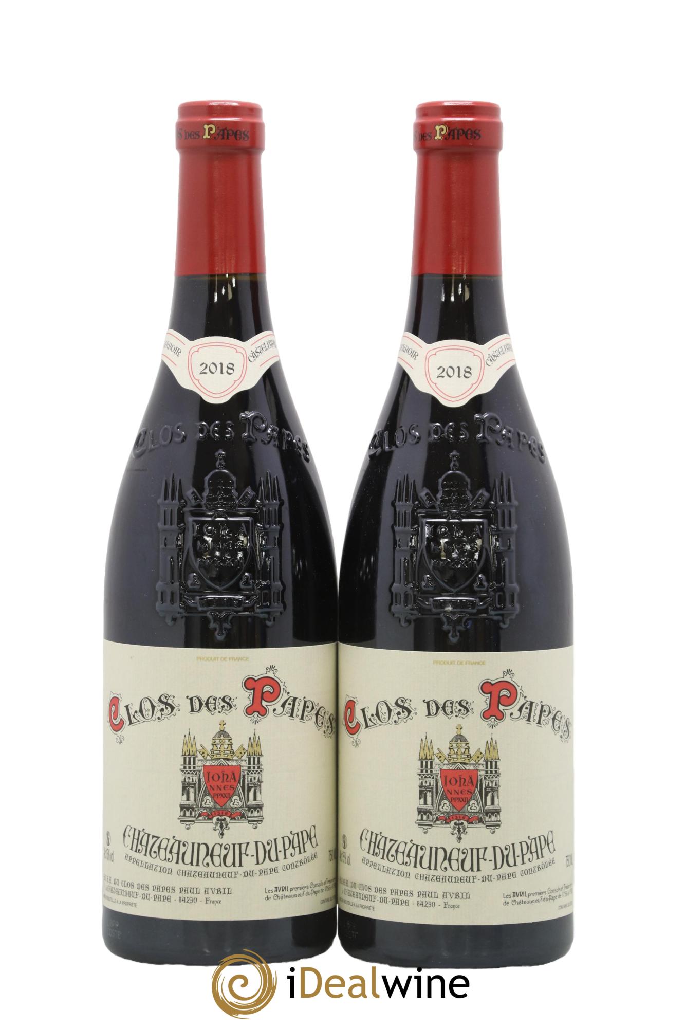 Châteauneuf-du-Pape Clos des Papes - Paul Avril 2018 - Lot of 2 bottles - 0