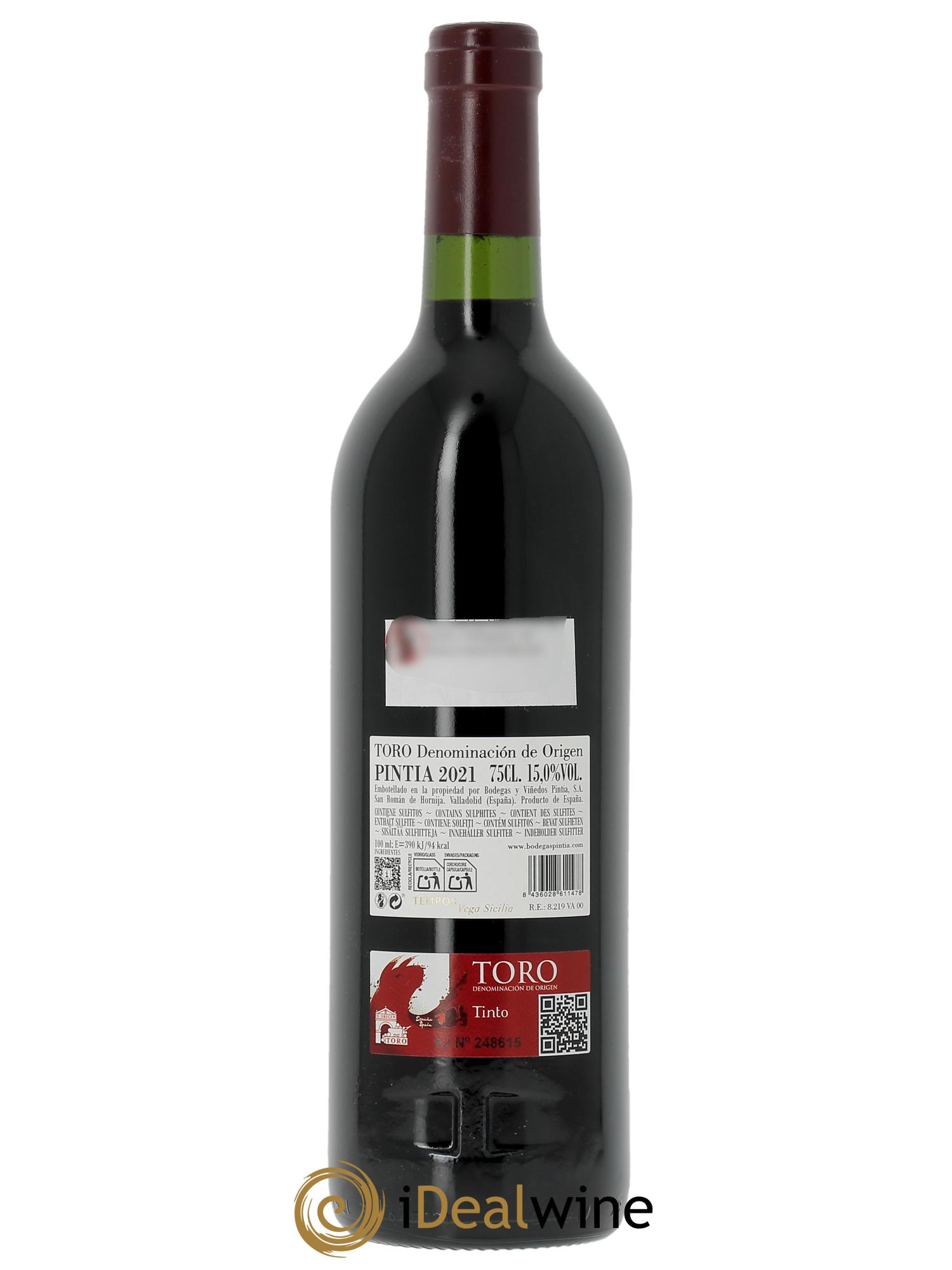Toro DO Vega Sicilia Pintia Famille Alvarez (OWC if 6 bts) 2021 - Lot of 1 bottle - 1