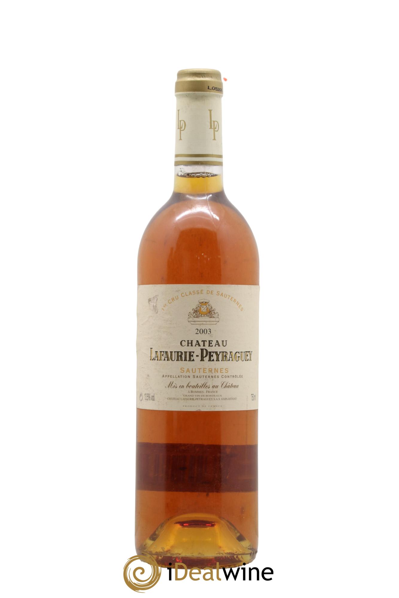 Château Lafaurie-Peyraguey 1er Grand Cru Classé 2003 - Lotto di 1 bottiglia - 0