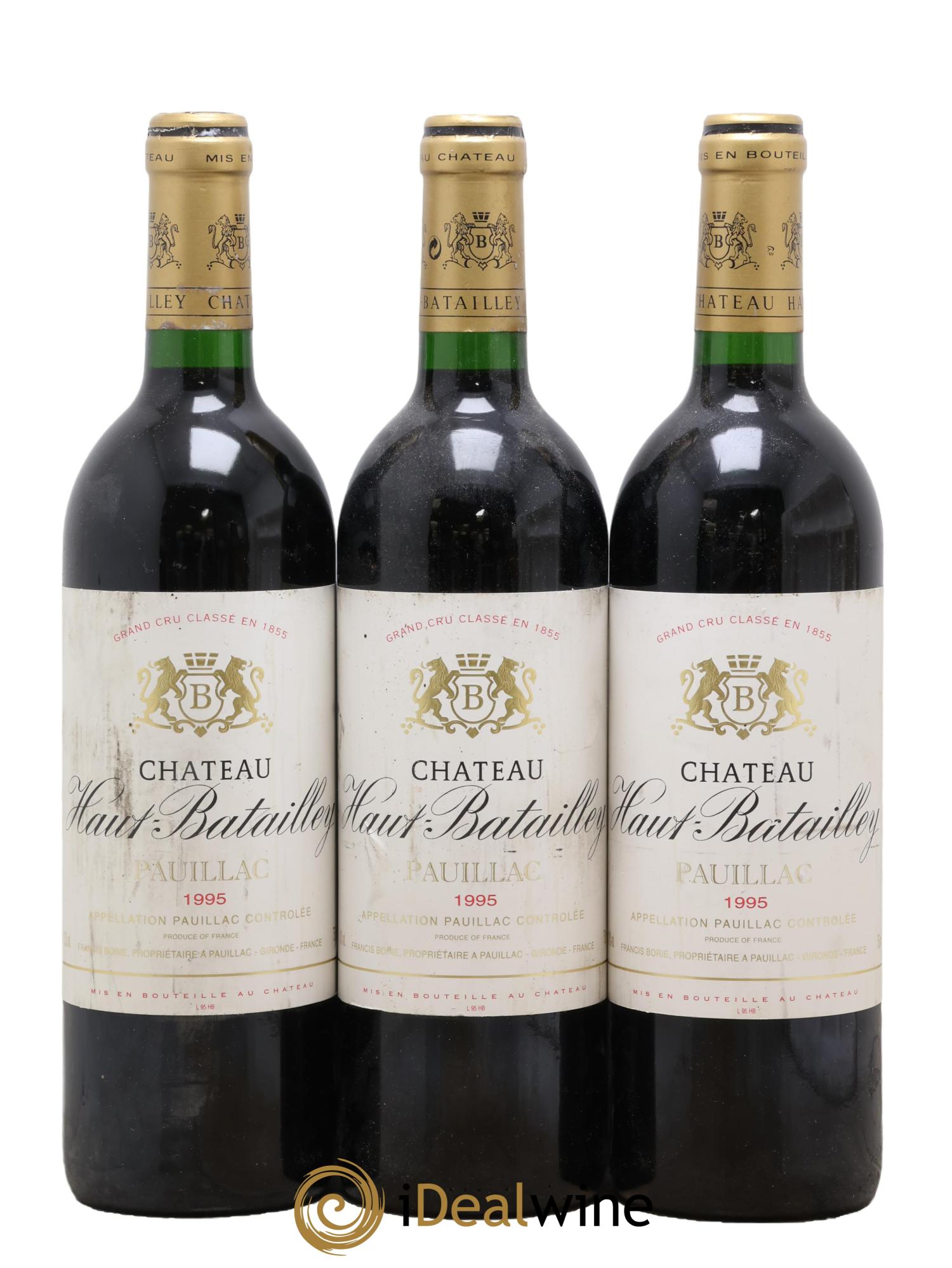 Château Haut Batailley 5ème Grand Cru Classé 1995 - Lot of 3 bottles - 0