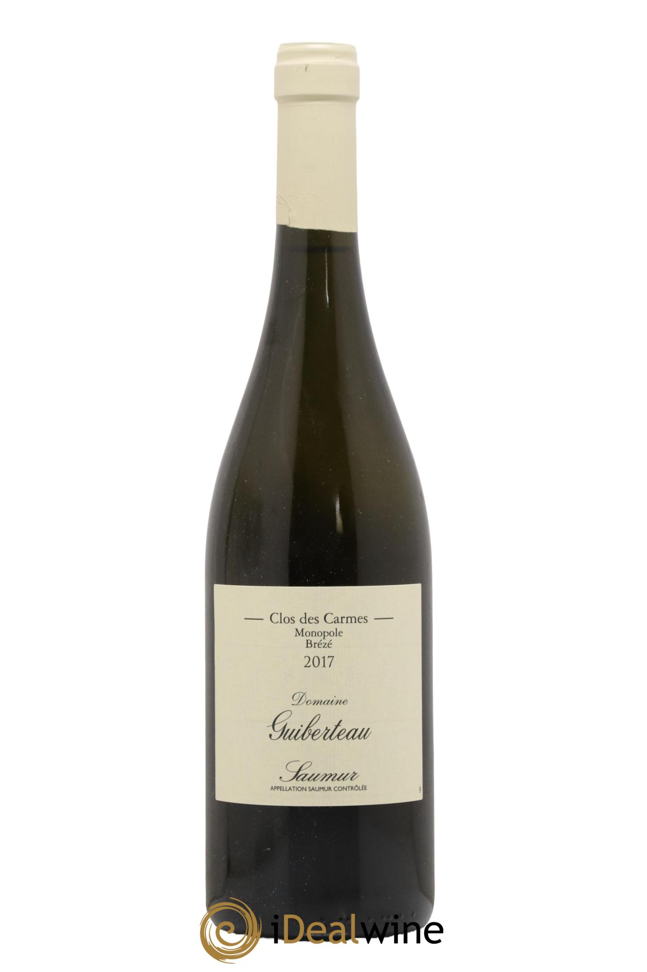 Saumur Brézé Clos des Carmes Domaine Guiberteau 2017 - Lot de 1 bouteille - 0