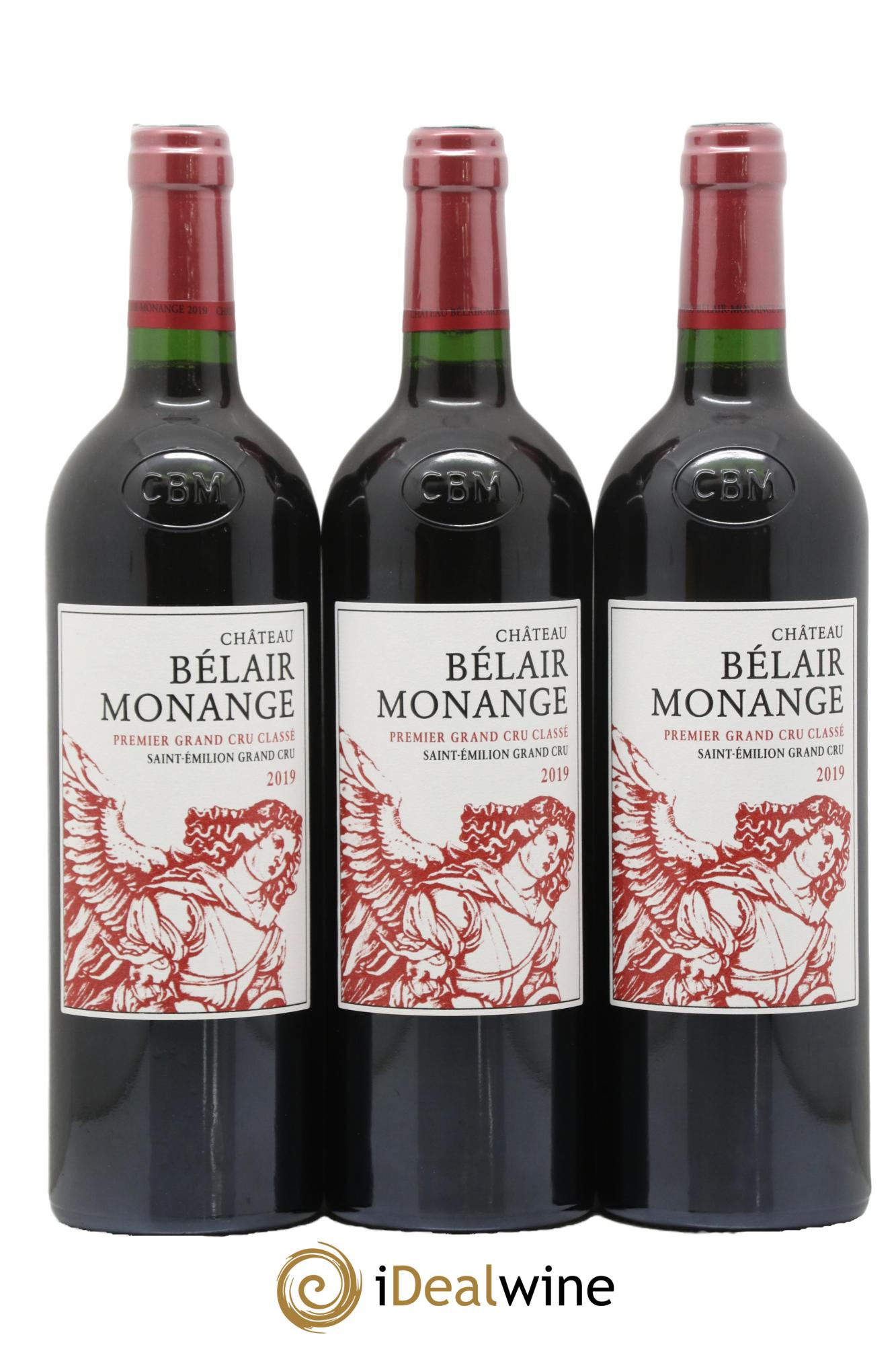 Château Belair (Belair-Monange) 1er Grand Cru Classé B 2019 - Lotto di 3 bottiglie - 0
