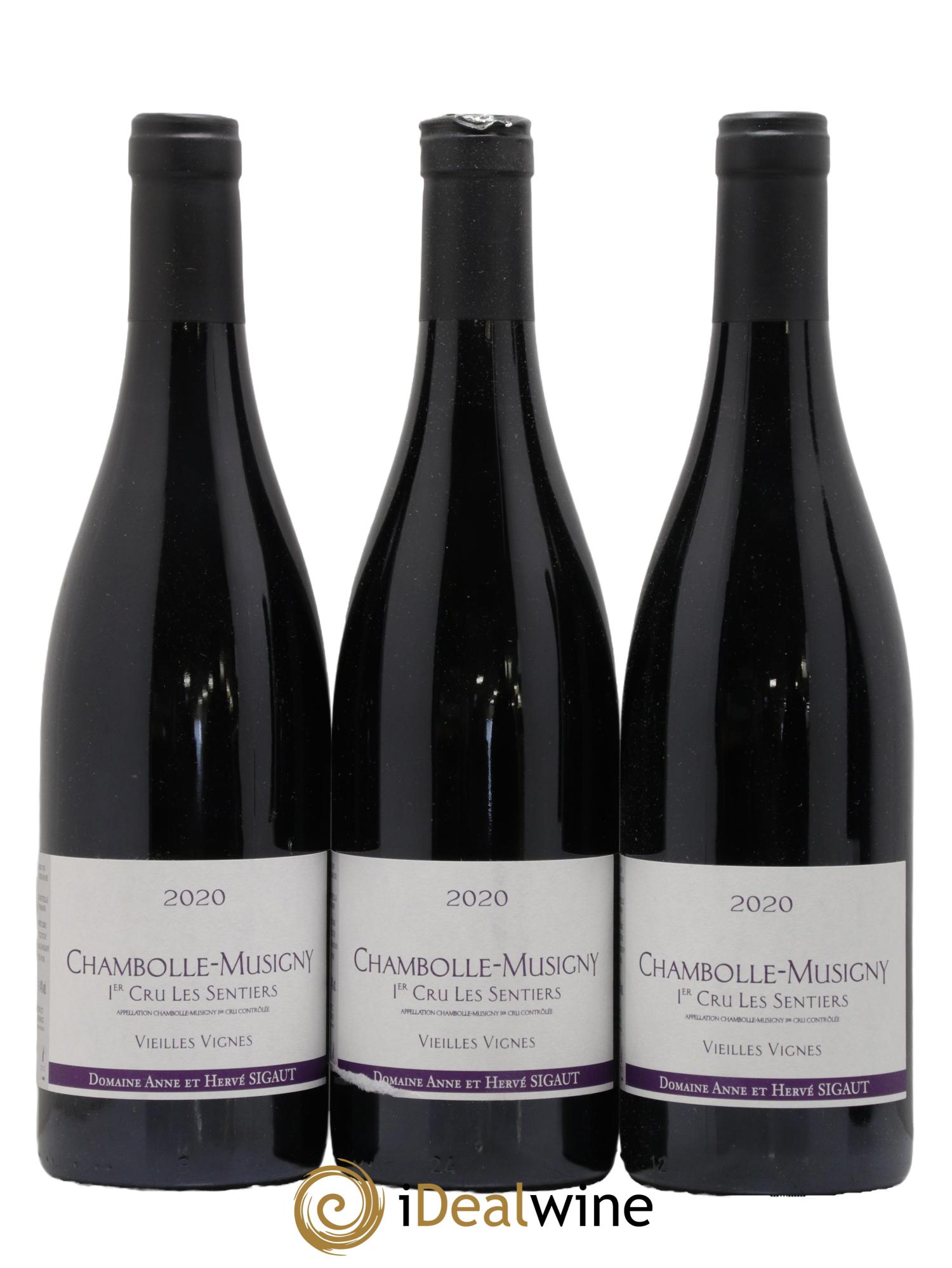 Chambolle-Musigny 1er Cru Les Sentiers Vieilles Vignes Anne et Hervé Sigaut (Domaine) 2020 - Lot de 3 bouteilles - 0