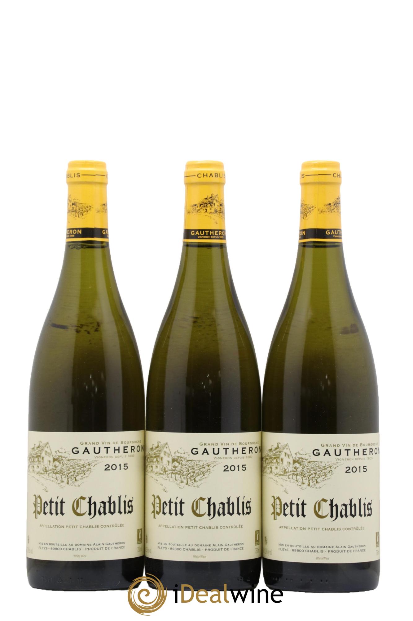 Petit Chablis Gautheron 2015 - Posten von 3 Flaschen - 0