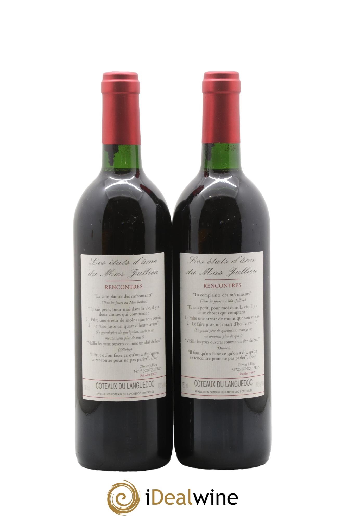 Coteaux du Languedoc - Terrasses du Larzac Mas Jullien Les Etats d'Ame du Mas Jullien Olivier Jullien 1997 - Lotto di 2 bottiglie - 0
