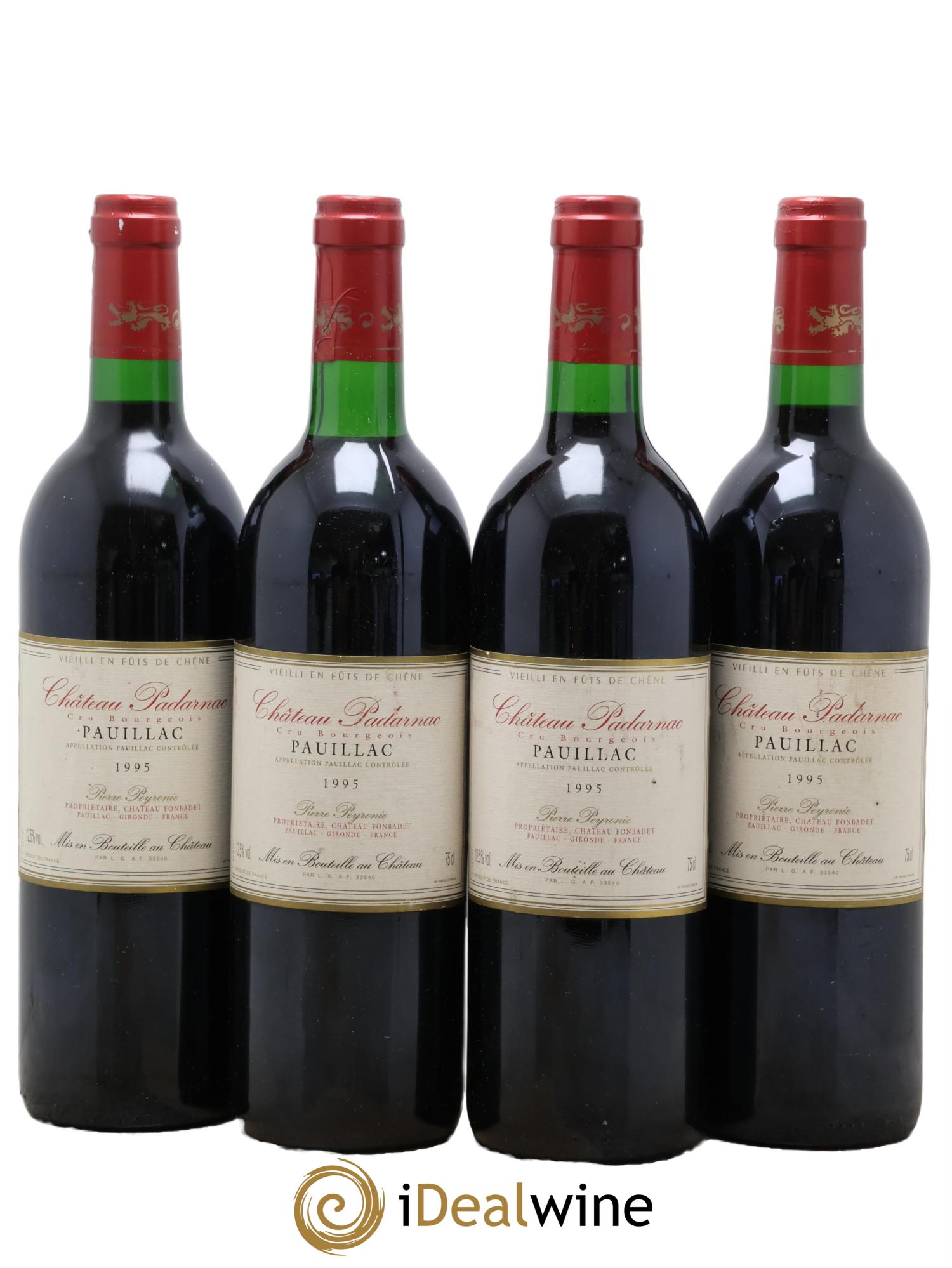 Pauillac Château Pardanac 1995 - Lot de 4 bouteilles - 0