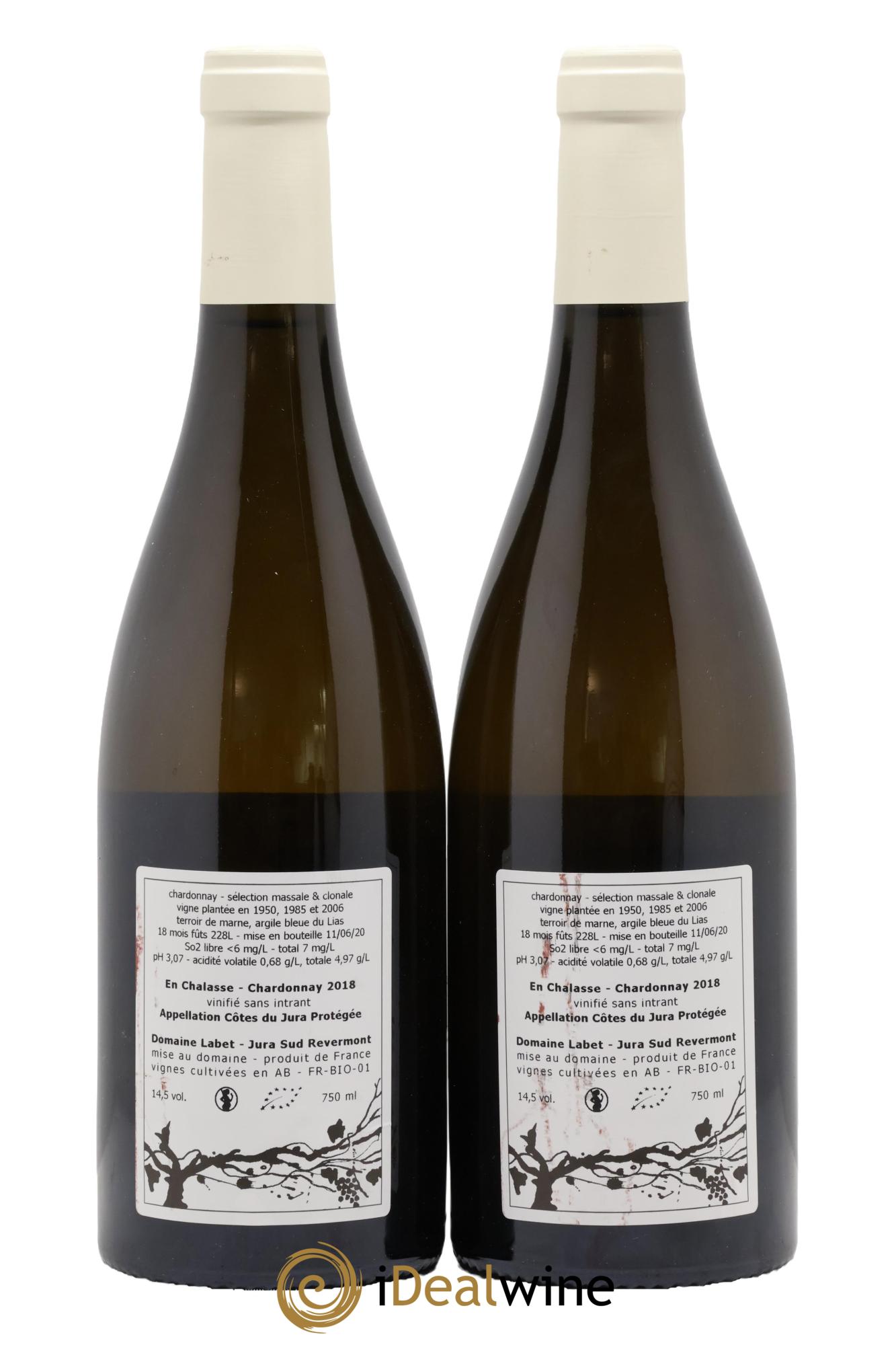 Côtes du Jura Chardonnay En Chalasse Romain - Julien  - Charline Labet 2018 - Lot of 2 bottles - 1