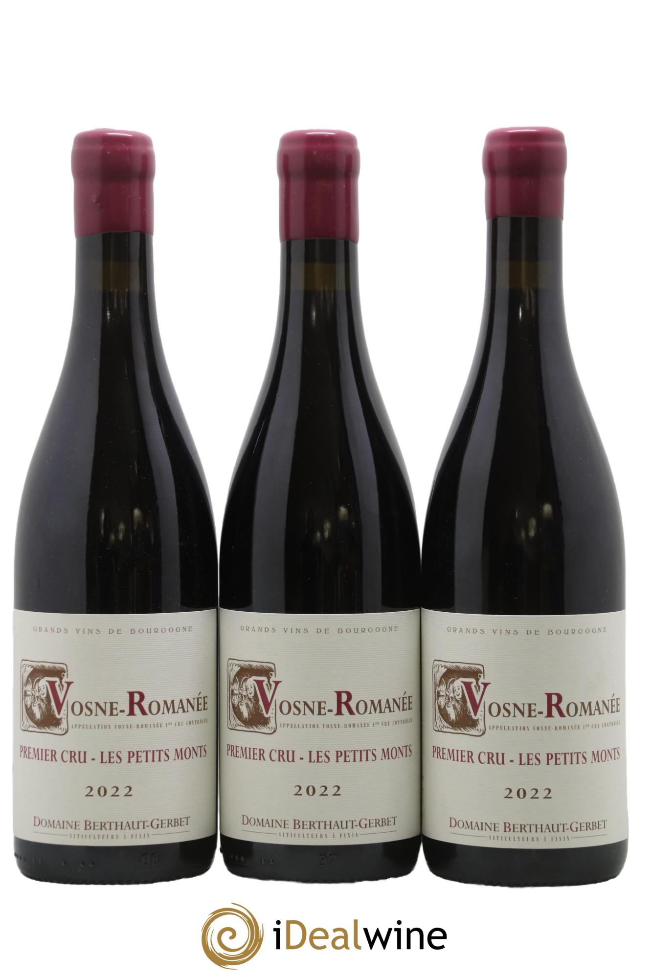 Vosne-Romanée 1er Cru Les Petits Monts Berthaut Gerbet (Domaine) 2022 - Lot of 3 bottles - 0